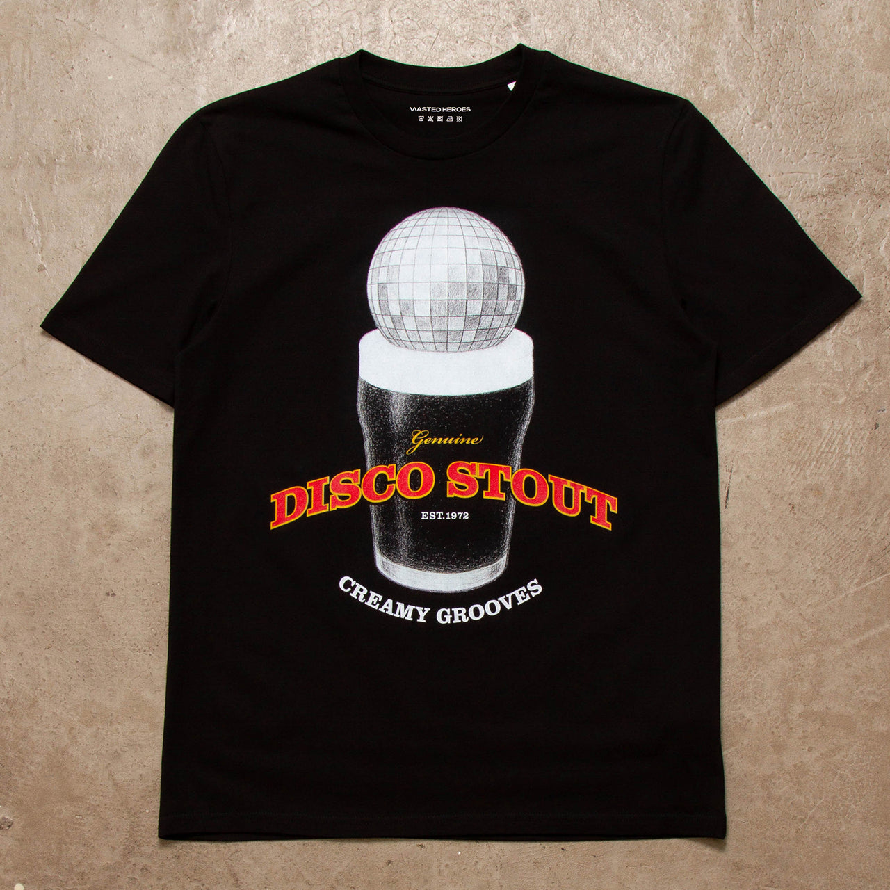 Creamy Disco Stout Front Print - Tshirt - Black