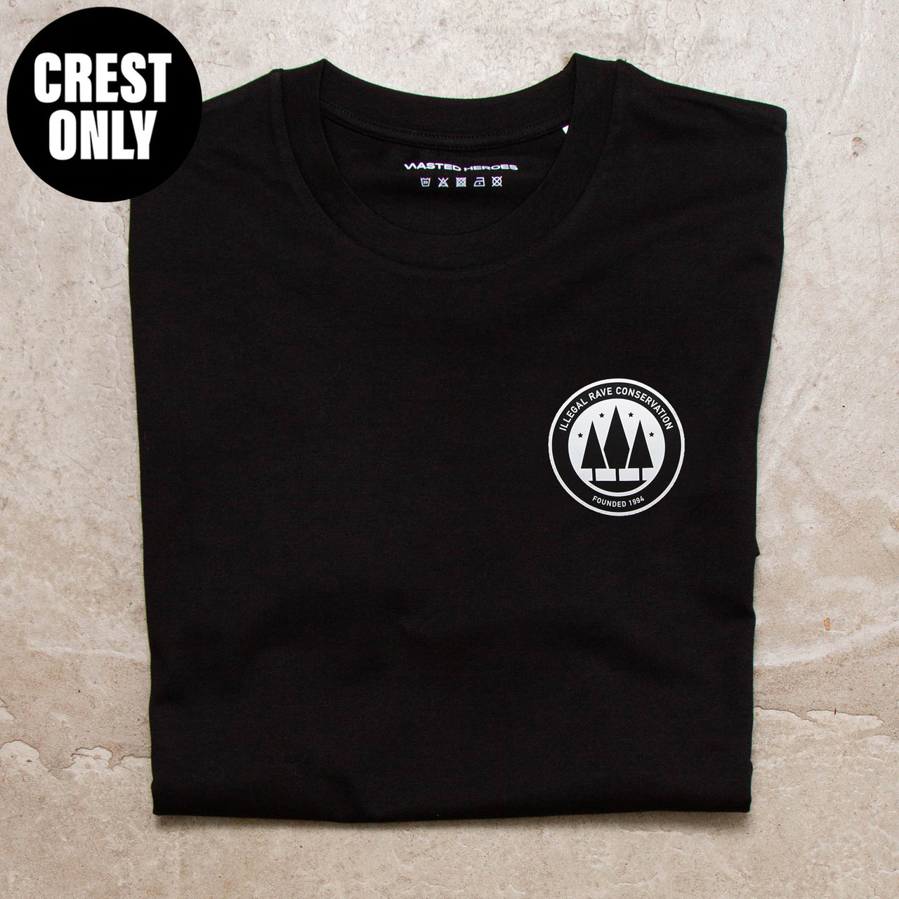 Crest Illegal Rave Conservation - Tshirt - Black