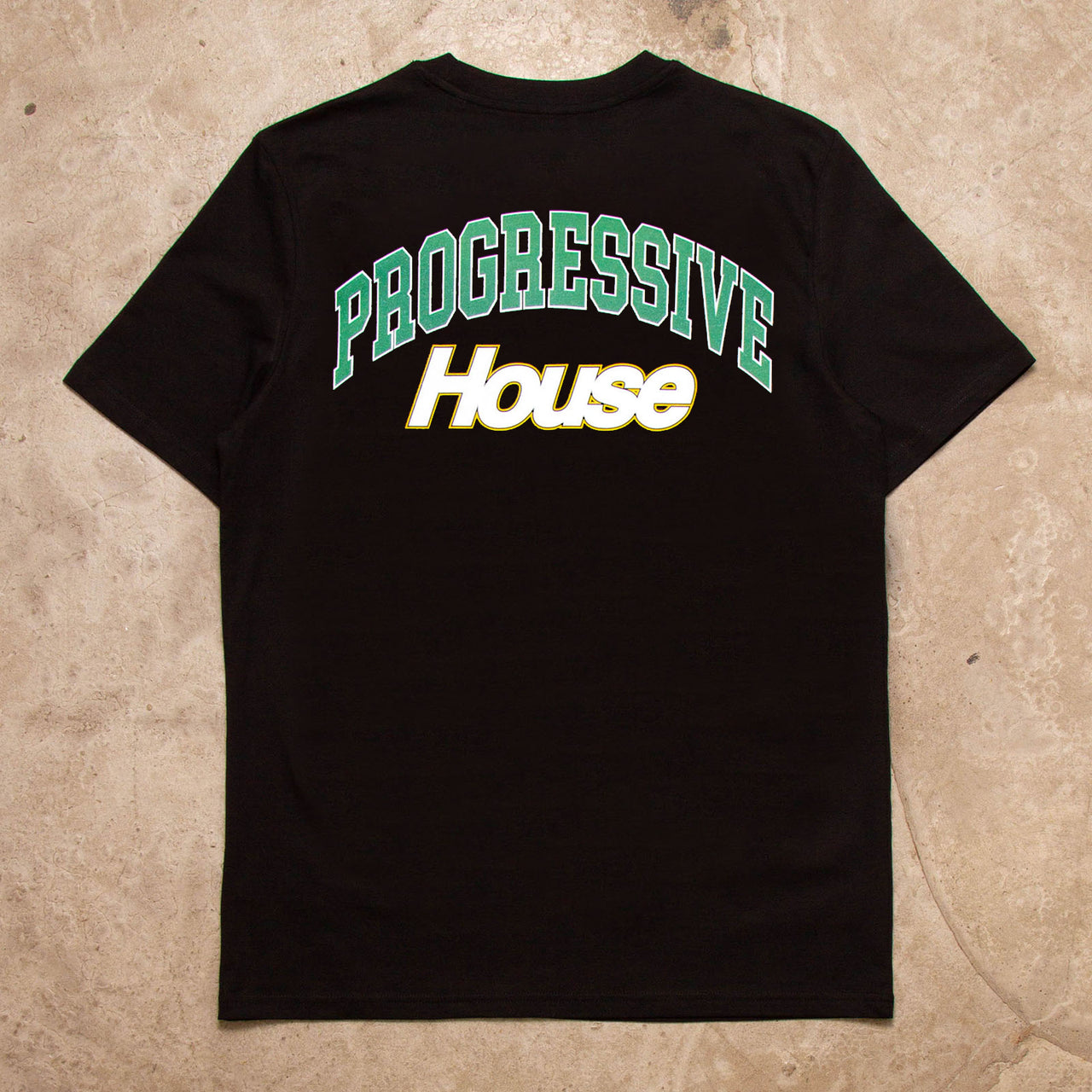 Varsity Progressive House Back Print - Tshirt - Black