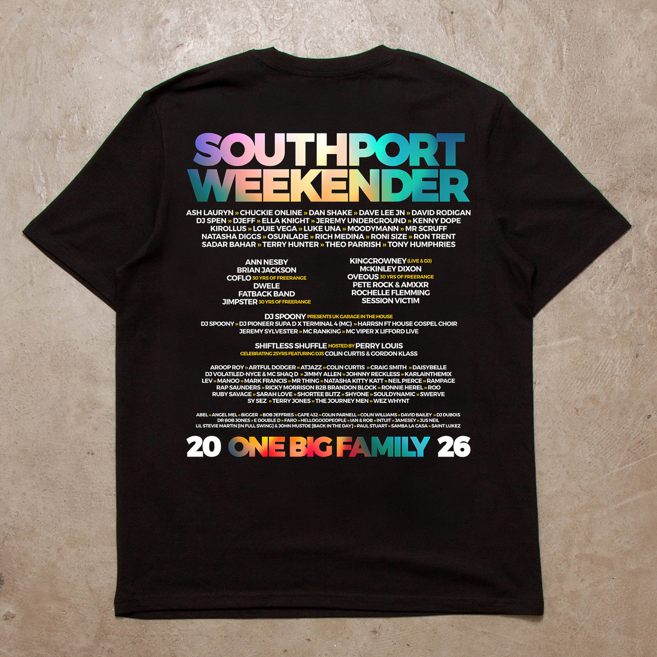 2026 Family Back Print - Tshirt - Black