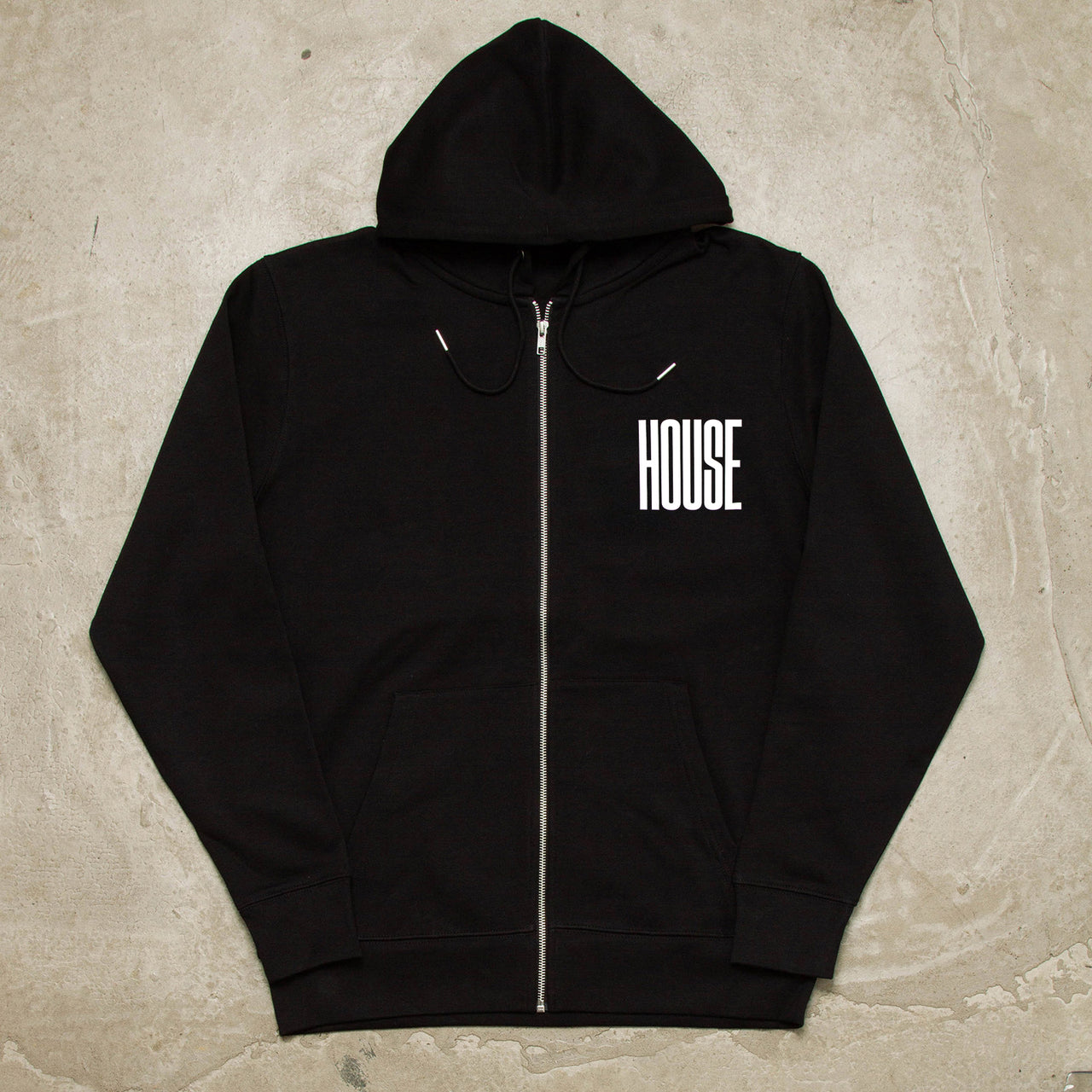 Crest Higher House - Zipped Hood - Black