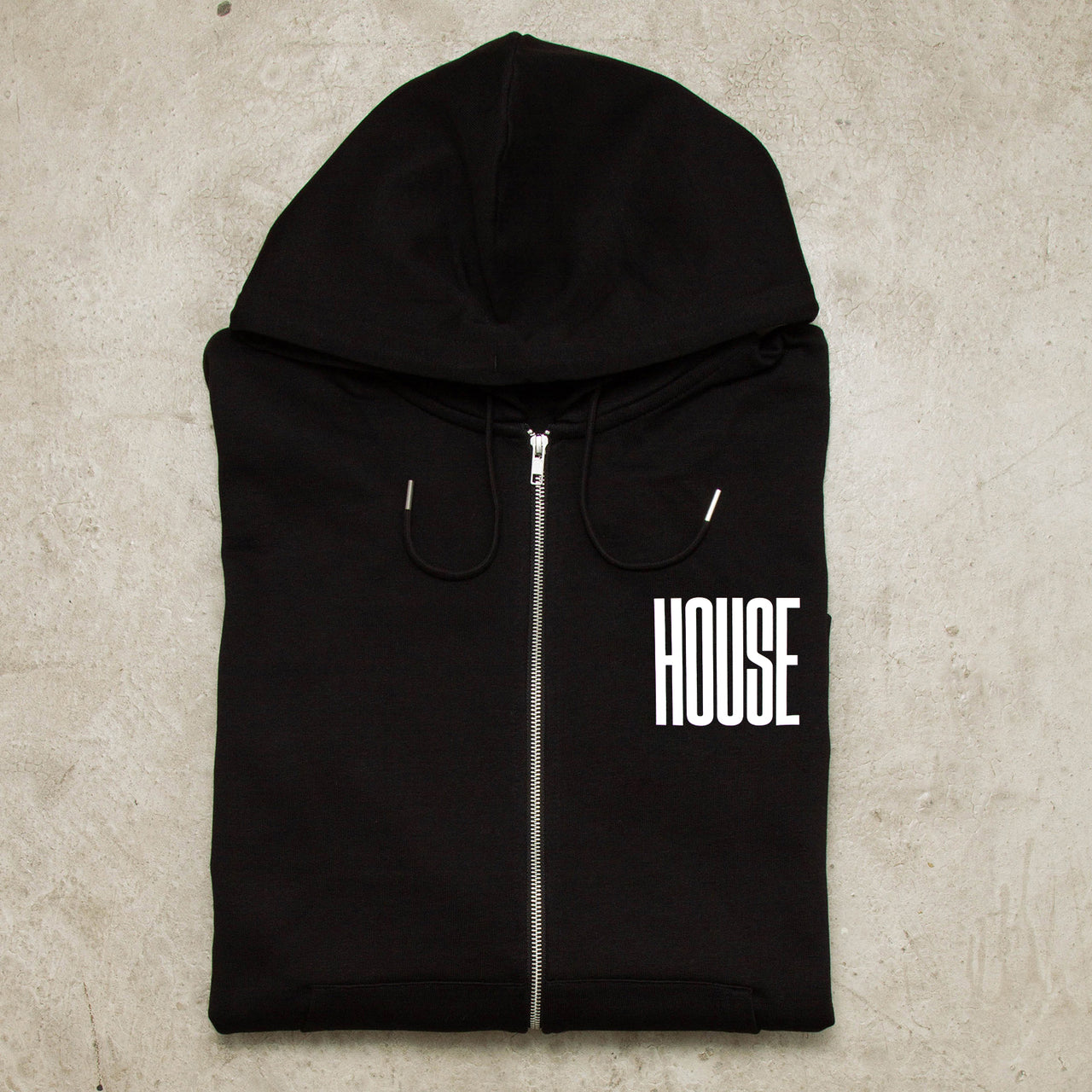 Crest Higher House - Zipped Hood - Black