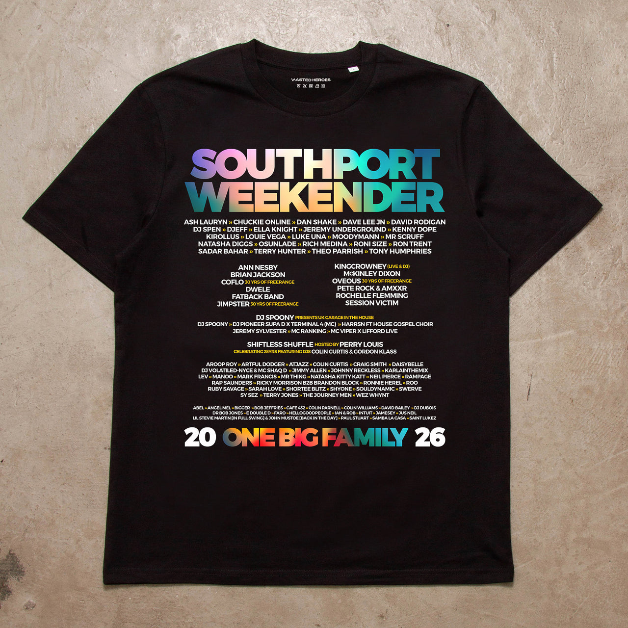 2026 Family Front Print - Tshirt - Black