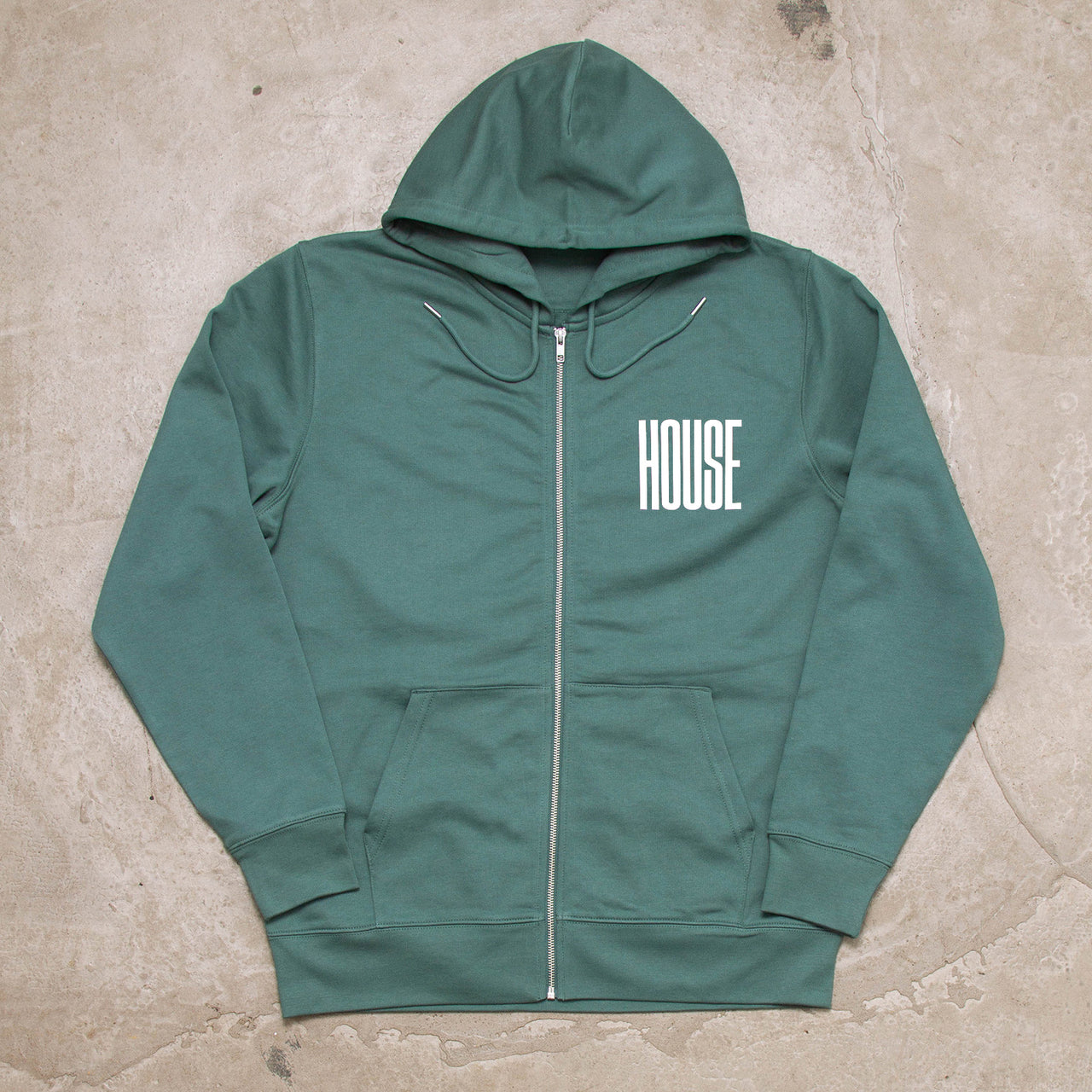 Crest Higher House - Zipped Hood - Green