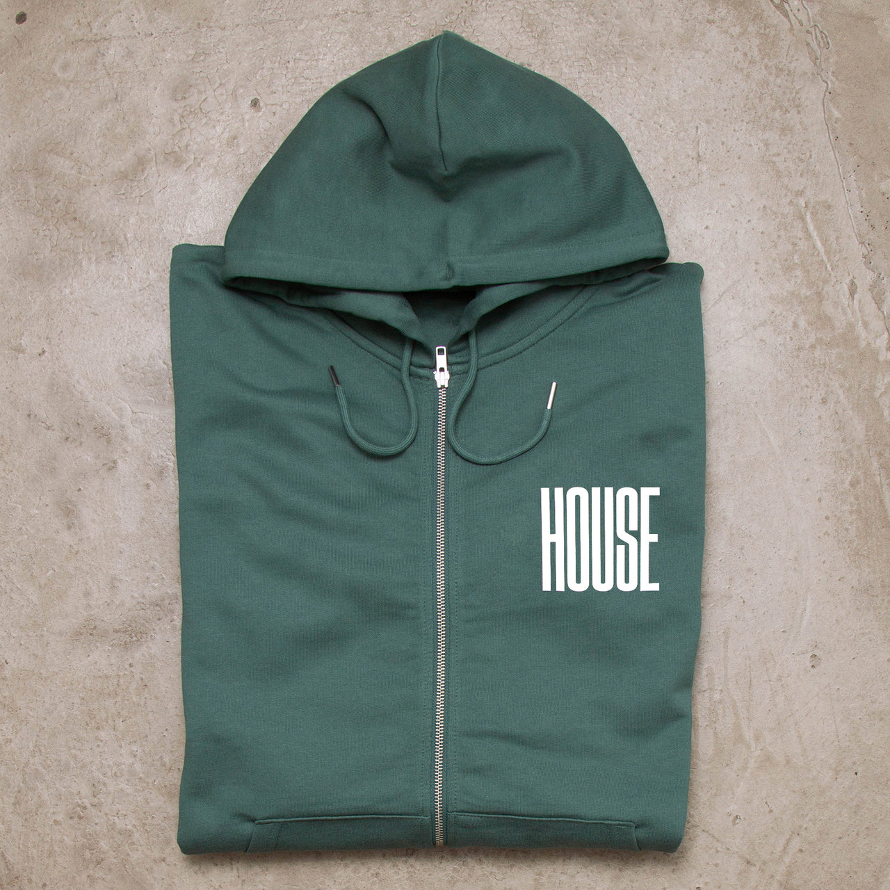 Crest Higher House - Zipped Hood - Green