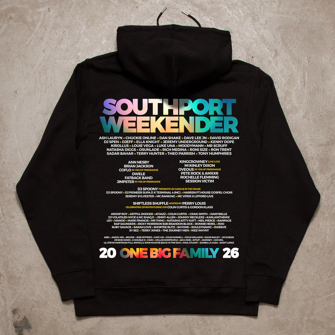 2026 Family Back Print - Hood - Black