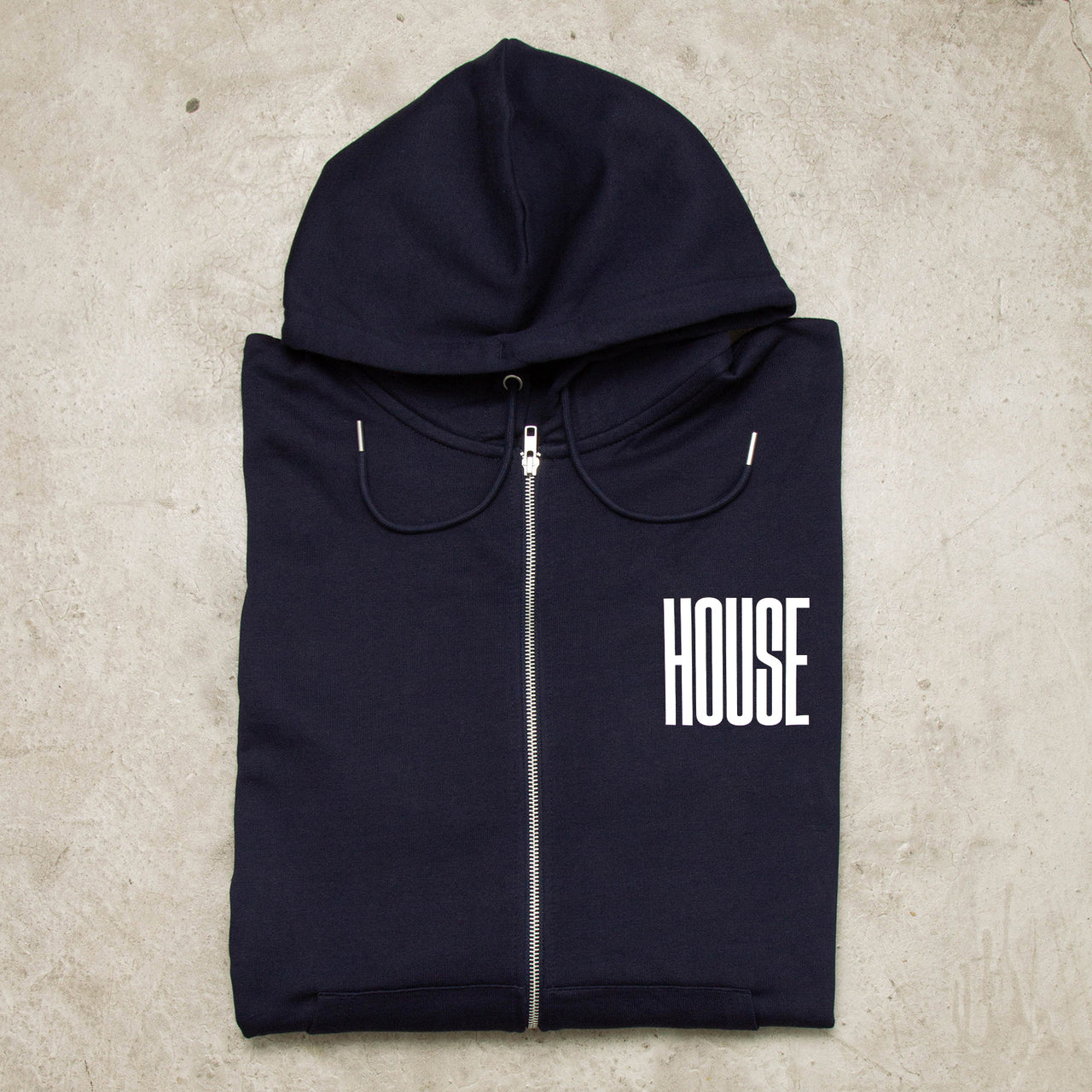 Crest Higher House - Zipped Hood - Navy