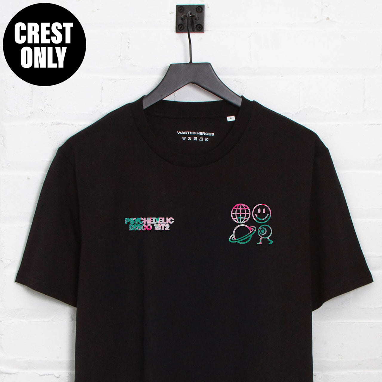 Crest Saturn Elements Psychedelic Disco 1972 - Tshirt - Black