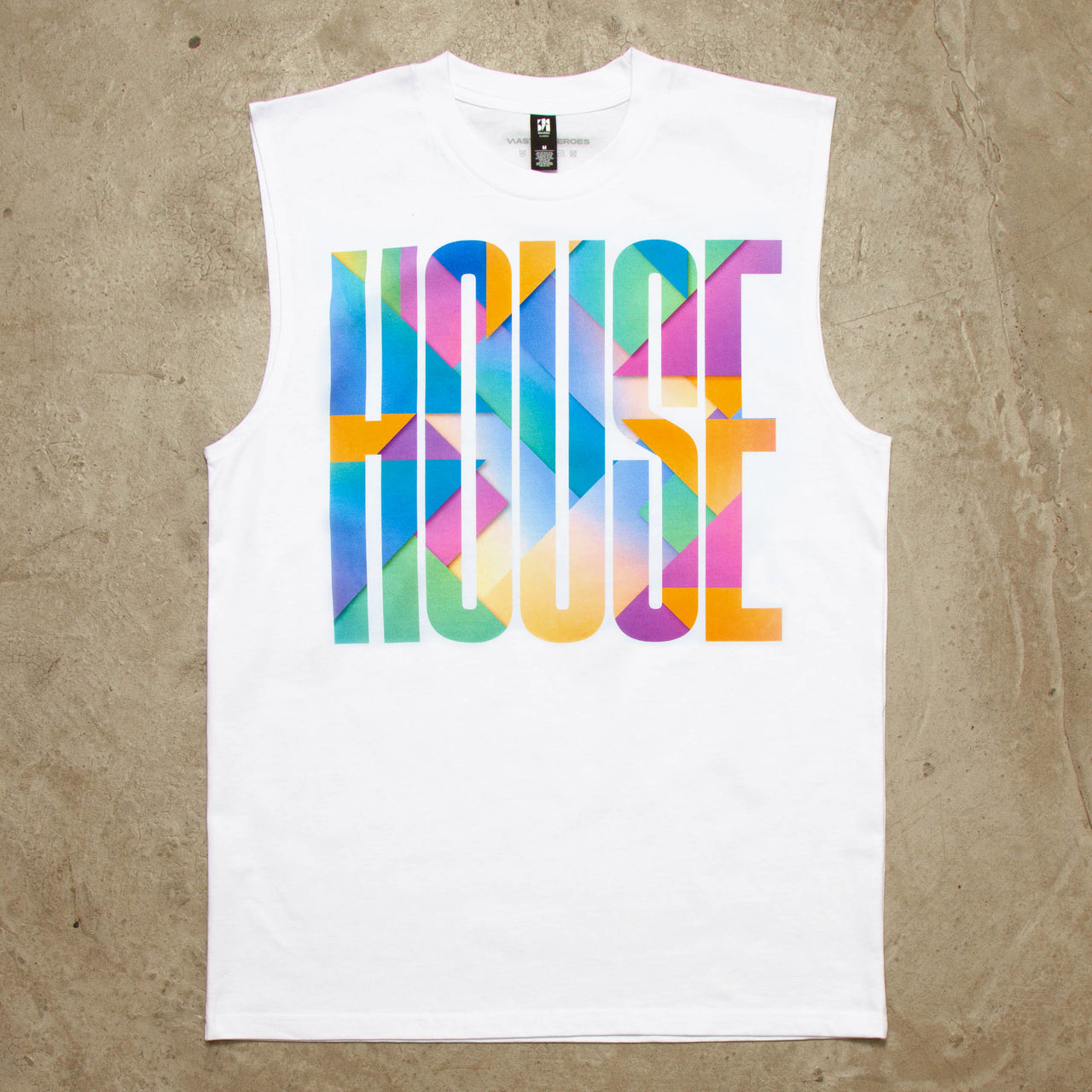 Solstice Higher House Front Print - Tank Tshirt - White