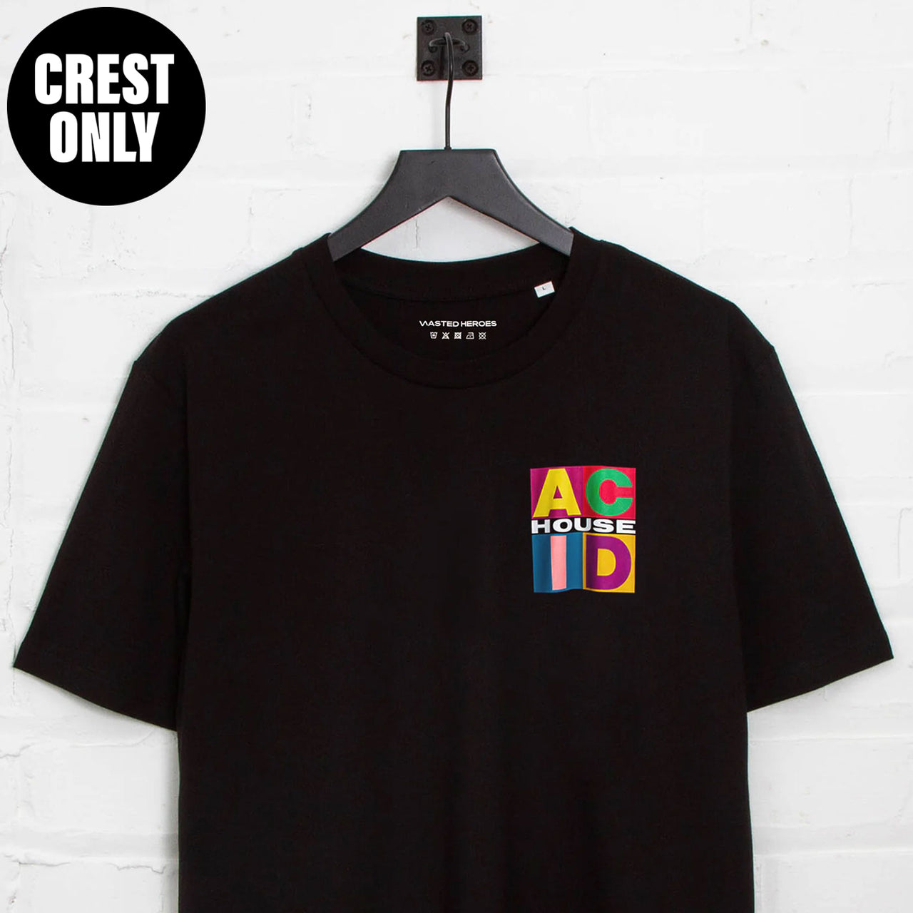 Crest Squares Acid - Tshirt - Black