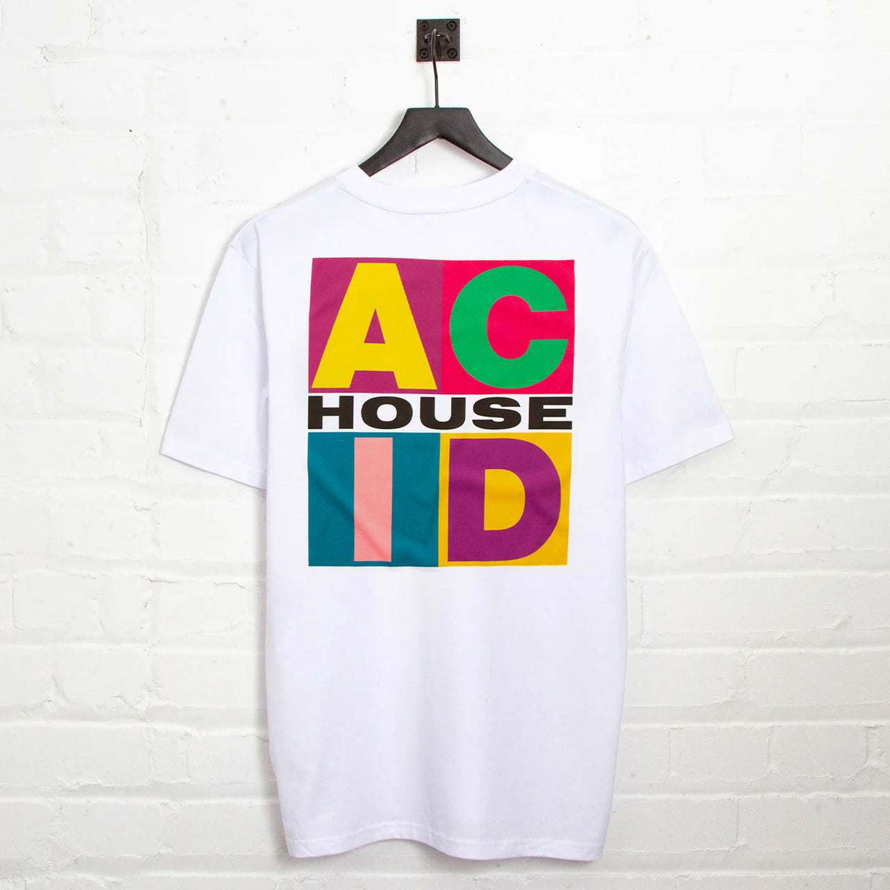 Squares Acid House Back Print - Tshirt - White