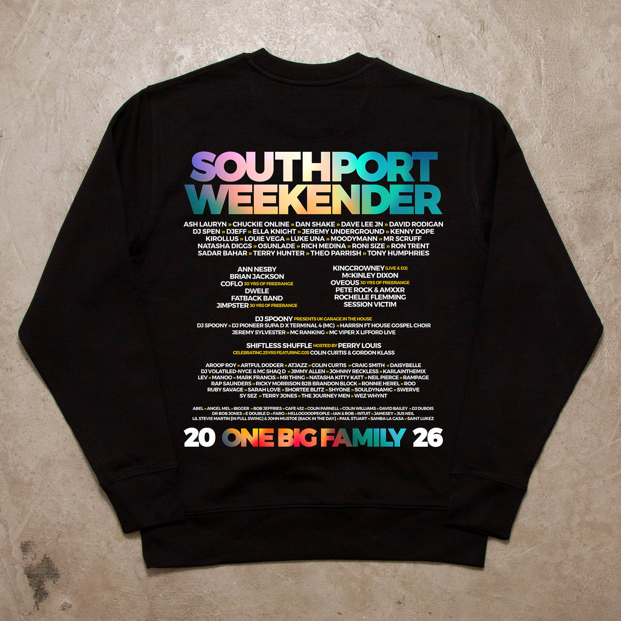 2026 Family Back Print - Sweatshirt - Black