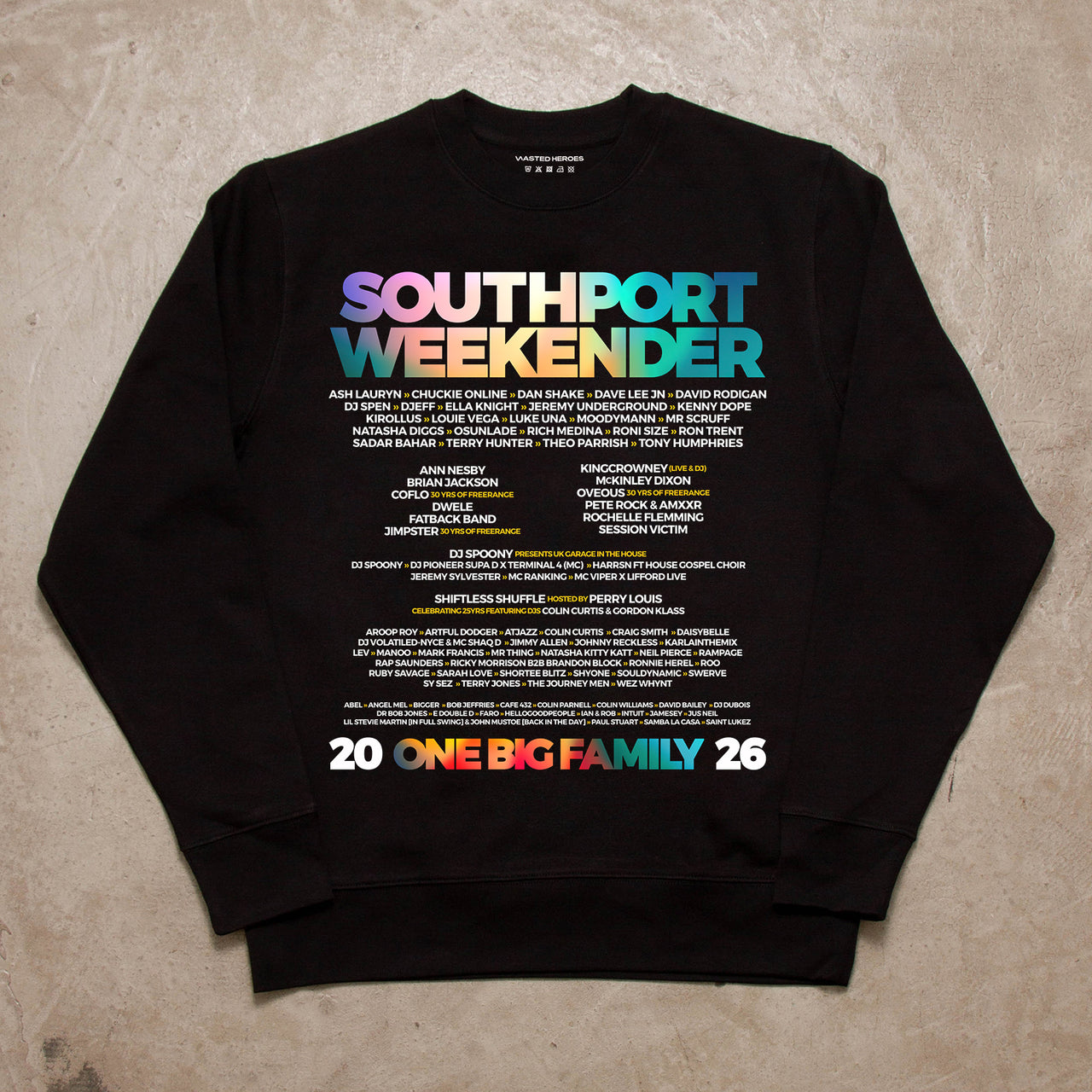2026 Family Front Print - Sweatshirt - Black