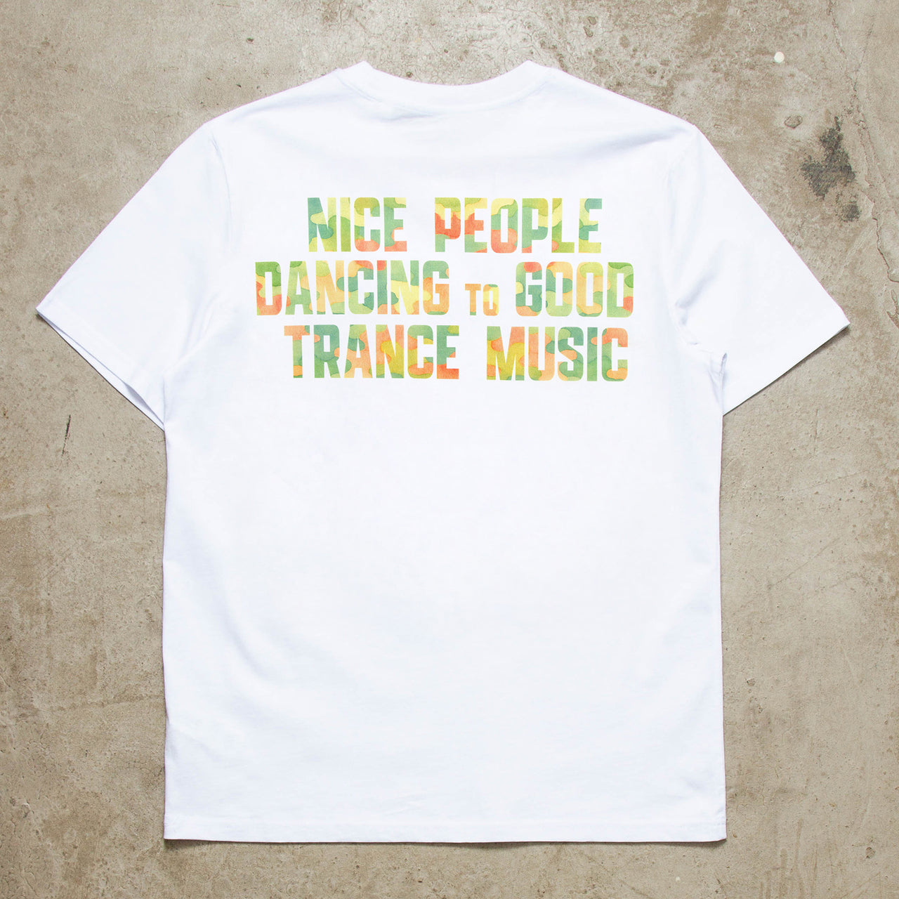 Peoples Trance Pastel Camo Back Print - Tshirt - White