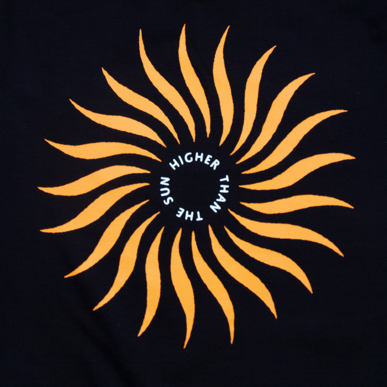 Higher Than The Sun Back Print - Tshirt - Black