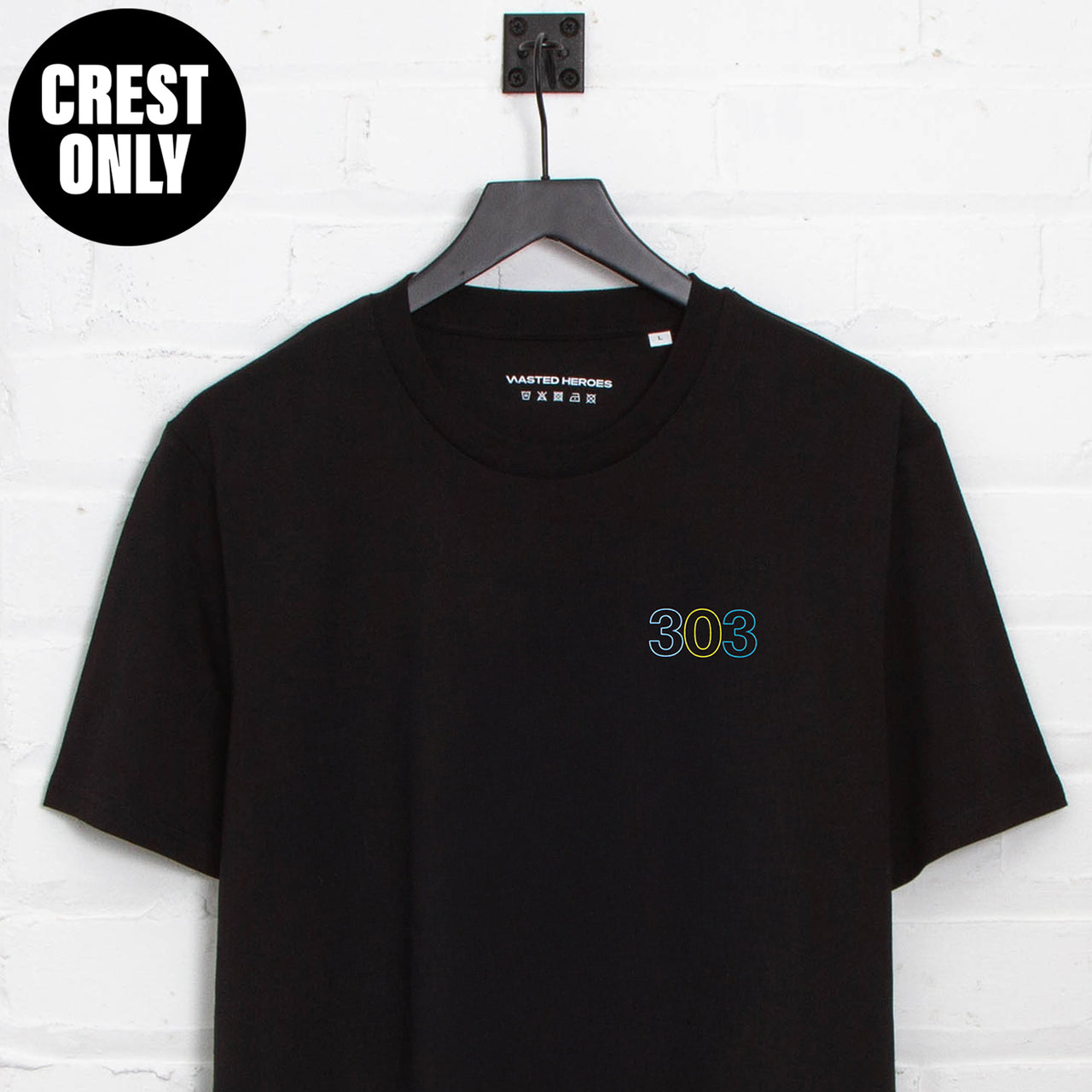 Crest 303 Colours Back Print - Tshirt - Black