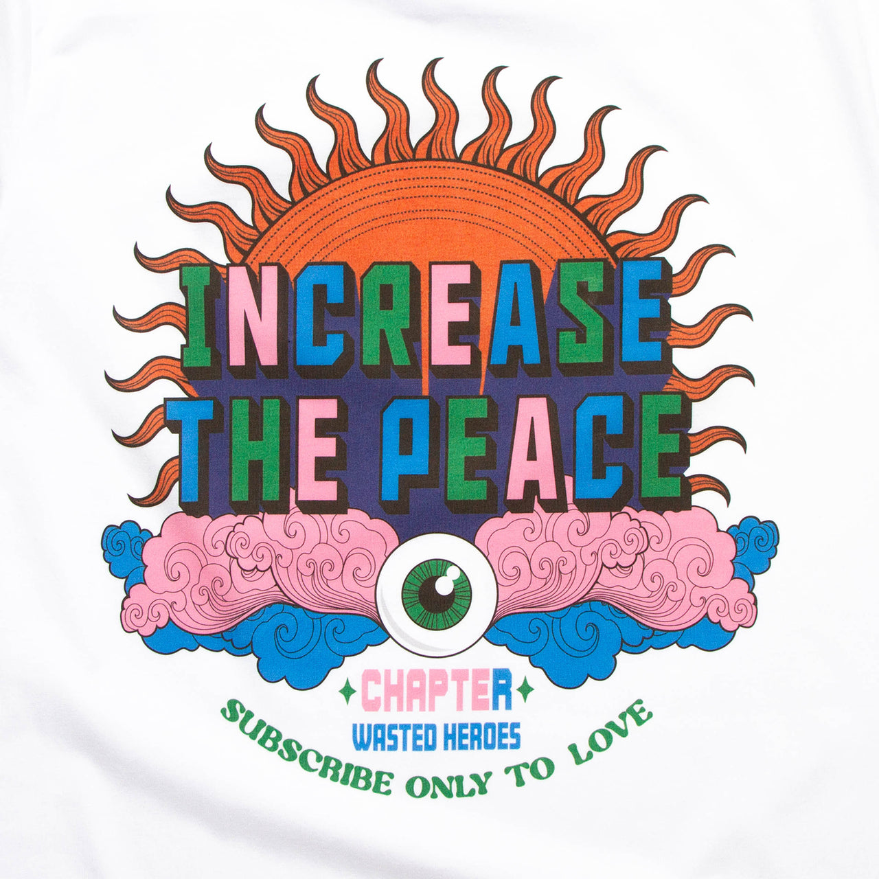 Increase The Peace Back Print - Tshirt - White
