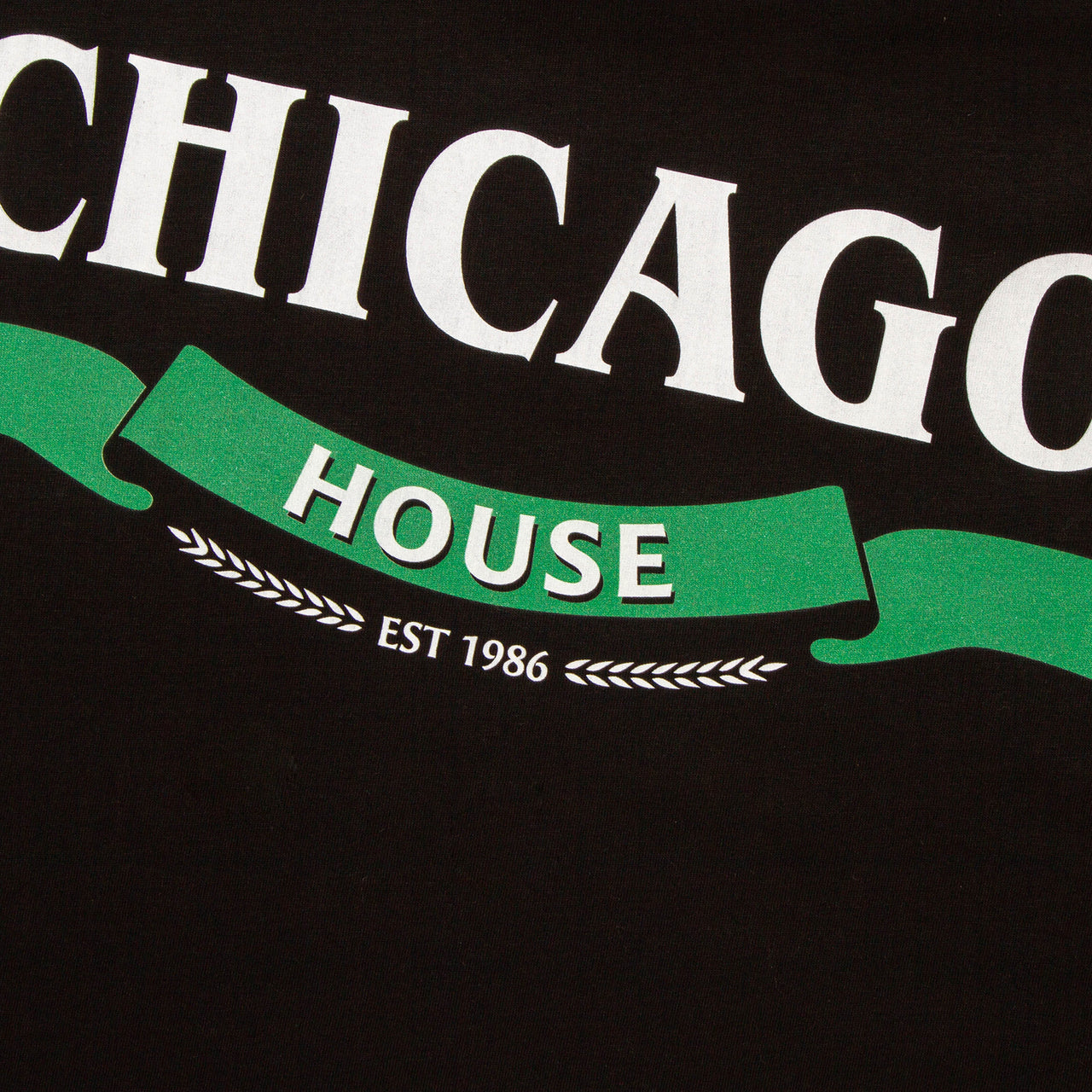 Chicago House Especial Front Print - Tshirt - Black