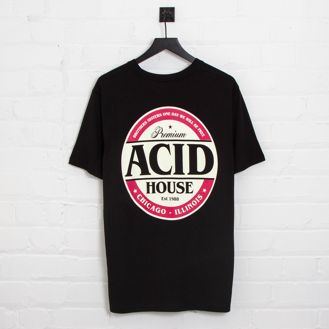 Acid House Premium Back Print - Tshirt - Black