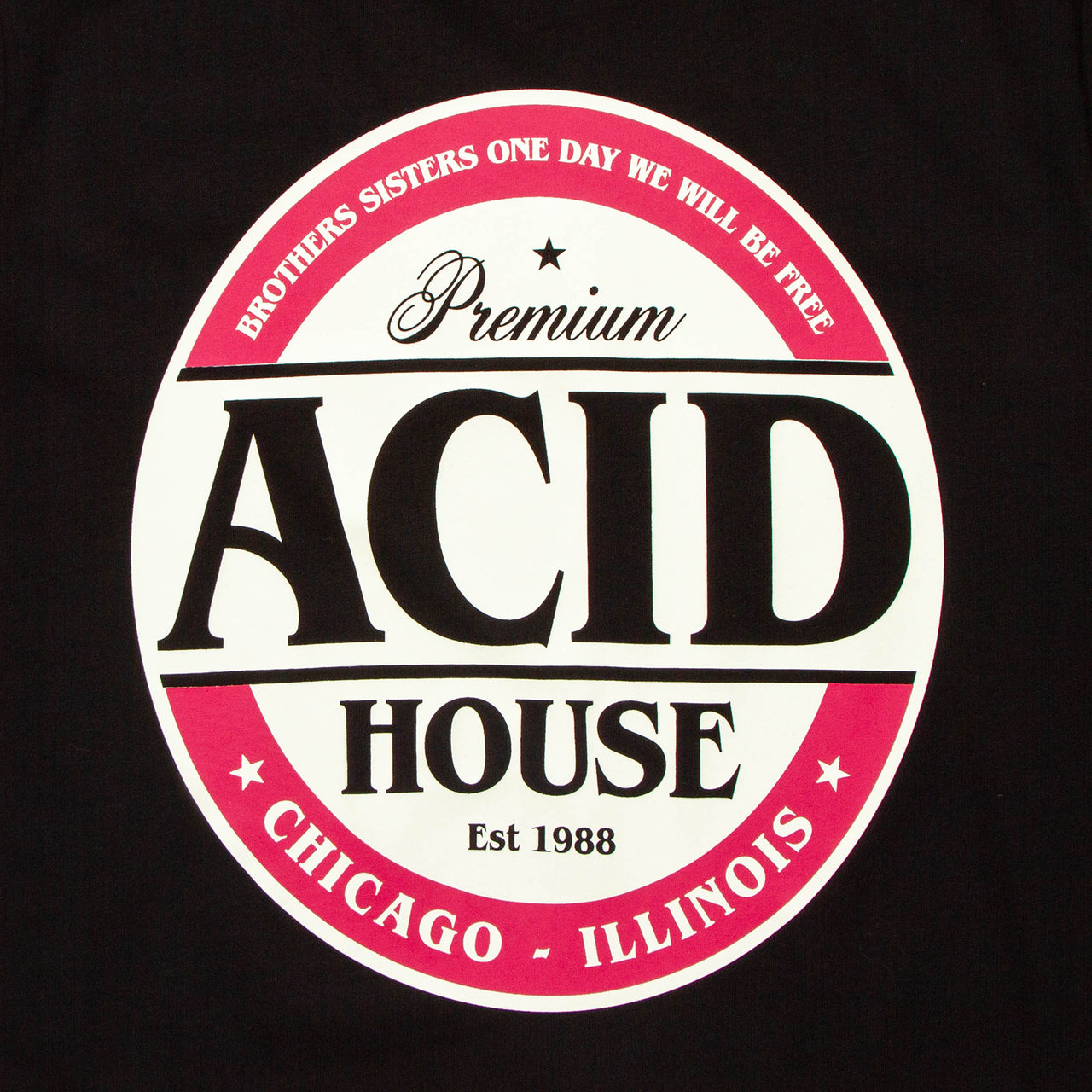 Acid House Premium Back Print - Hood - Black