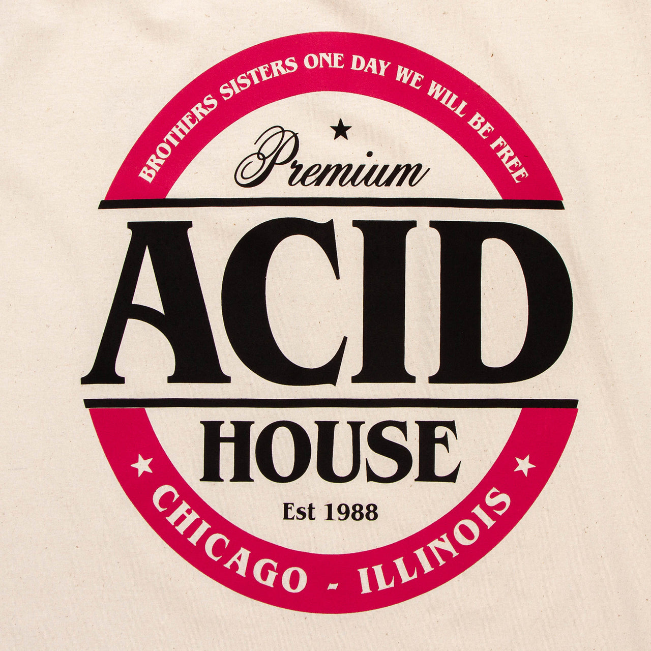 Acid House Premium Back Print - Tshirt - Natural