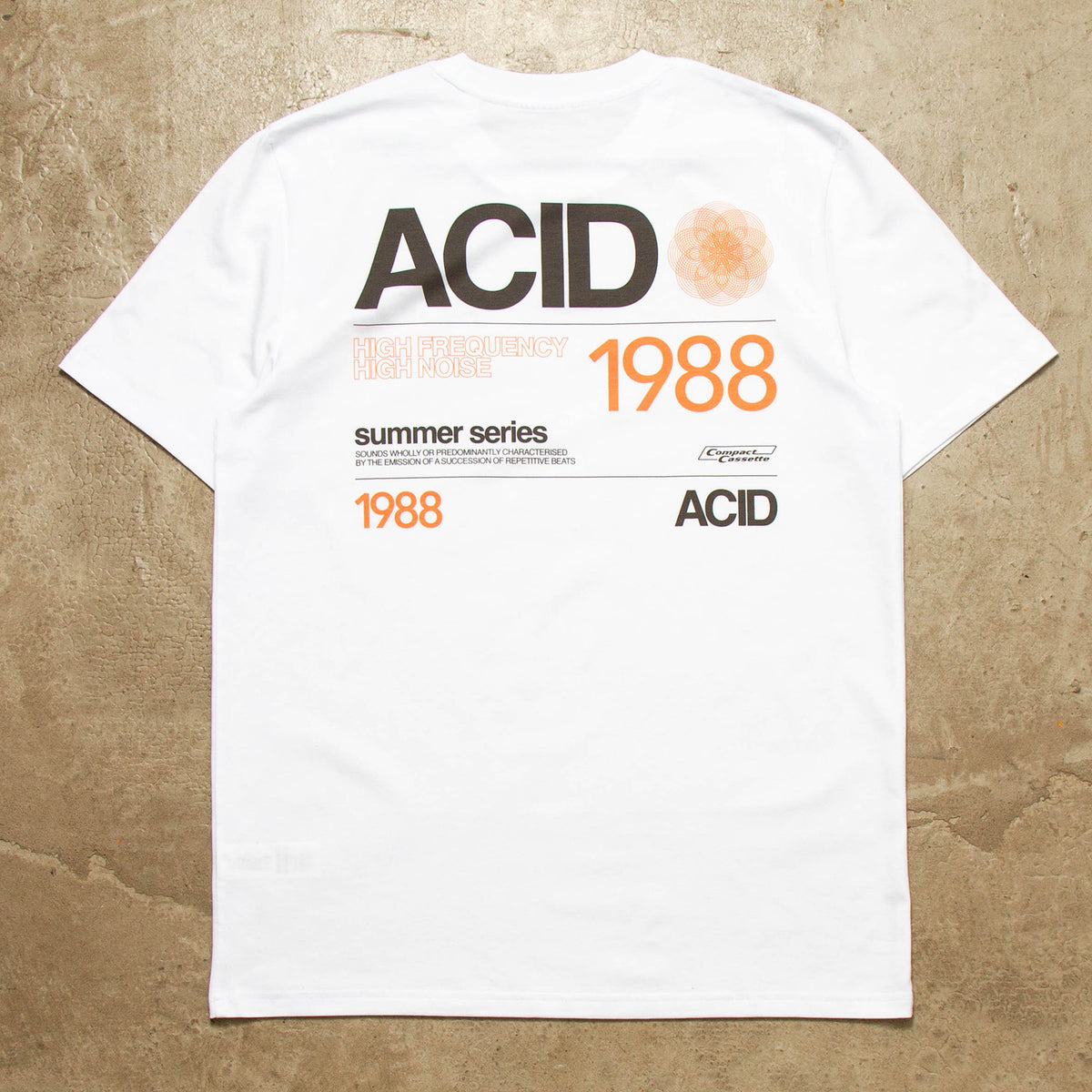 1988 Acid House Cassette Back Print - Tshirt - White