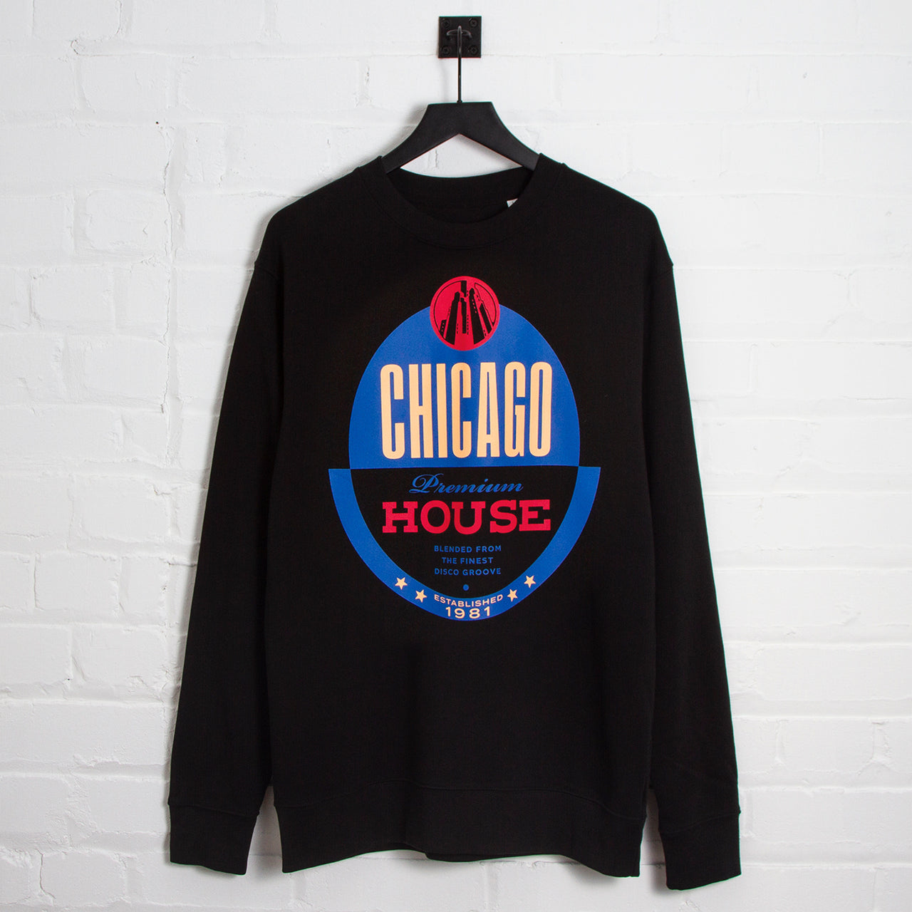 Chicago House Front Print - Sweatshirt - Black