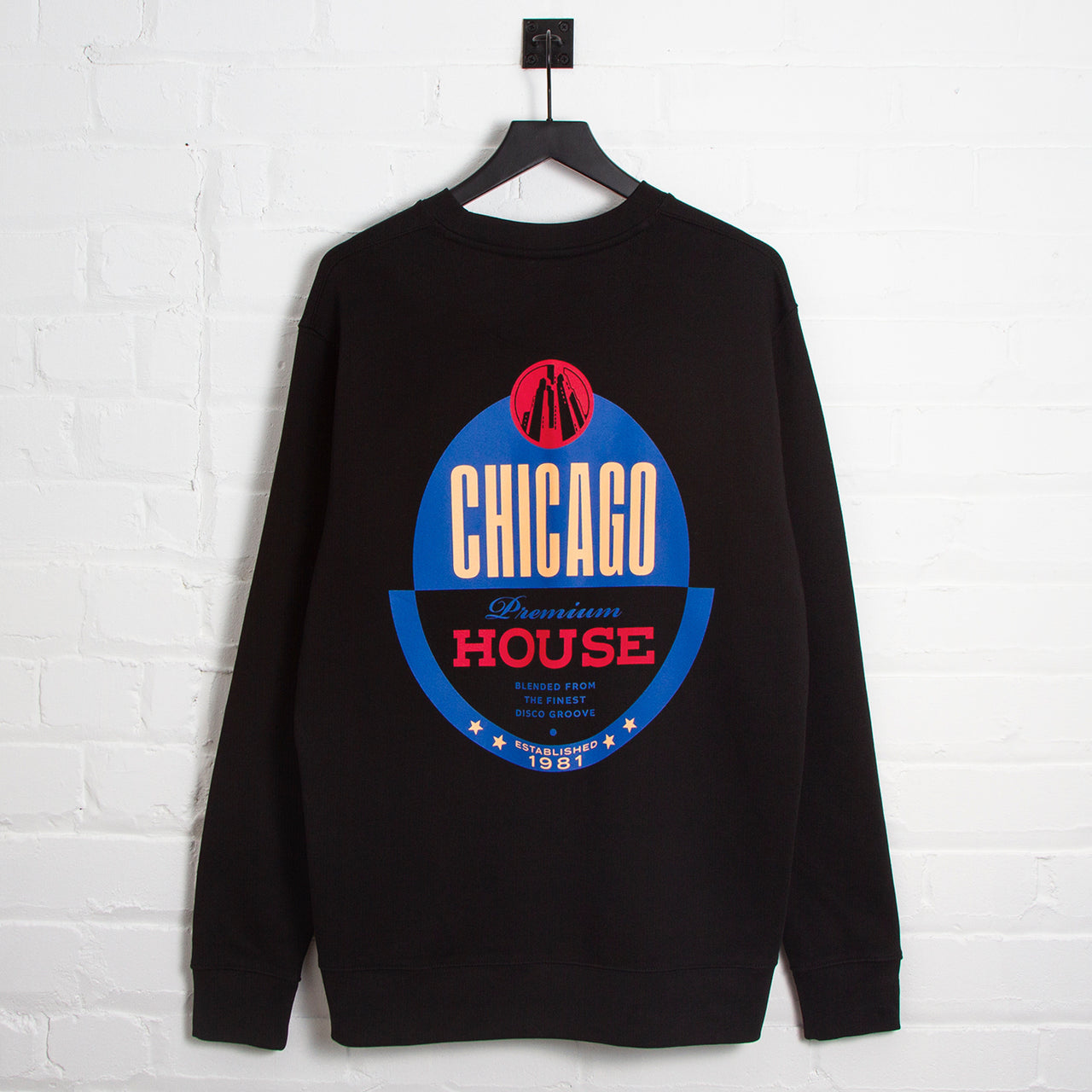 Chicago House Back Print - Sweatshirt - Black