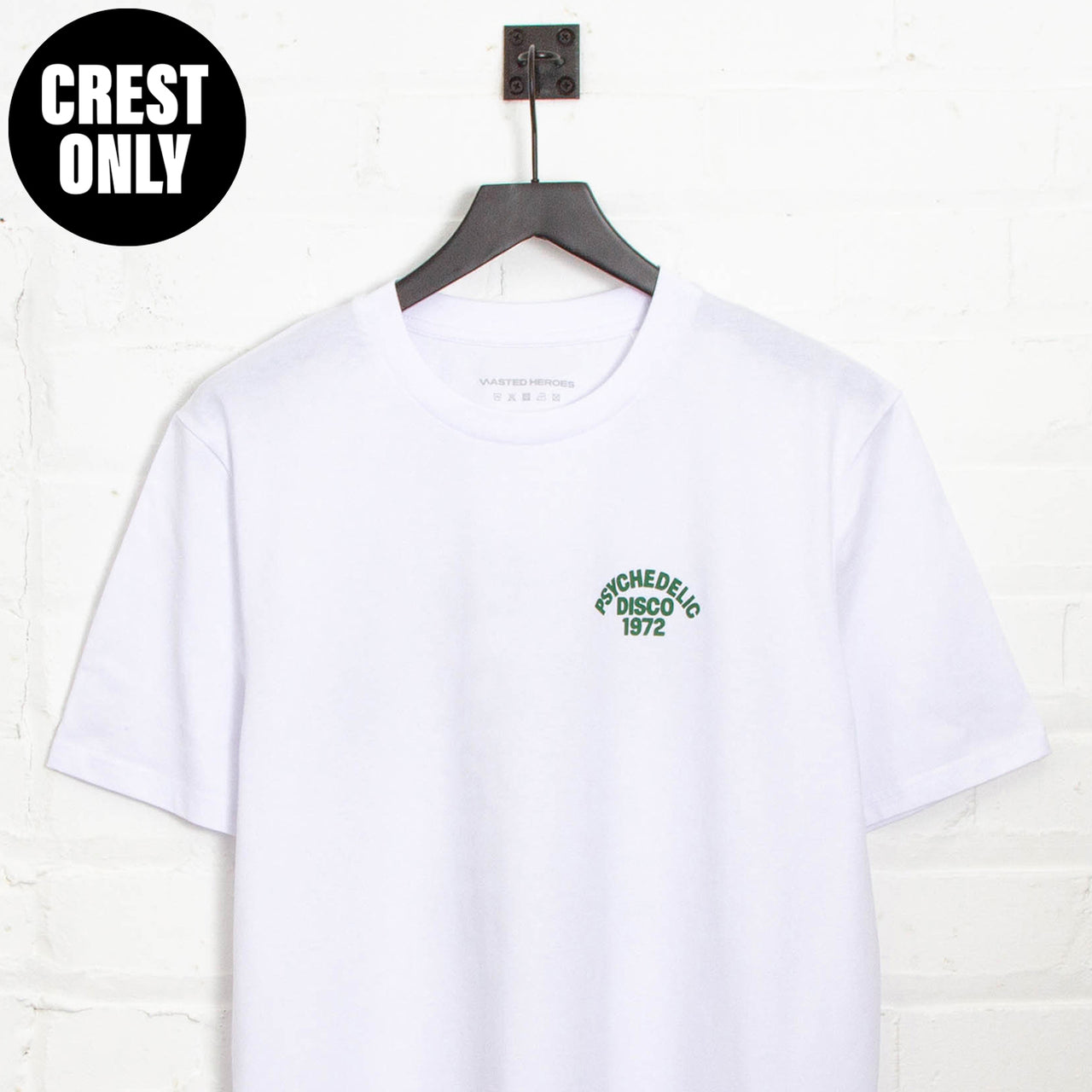 Crest 1972 Psychedelic Disco - Tshirt - White Green