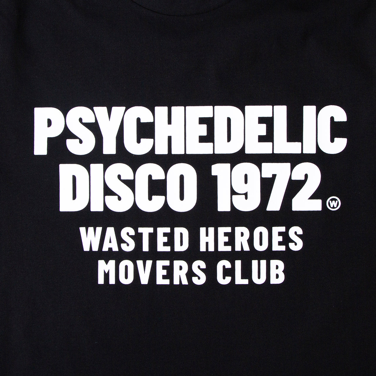 Psychedelic Disco 1972 Movers Club Front Print - Tshirt - Black