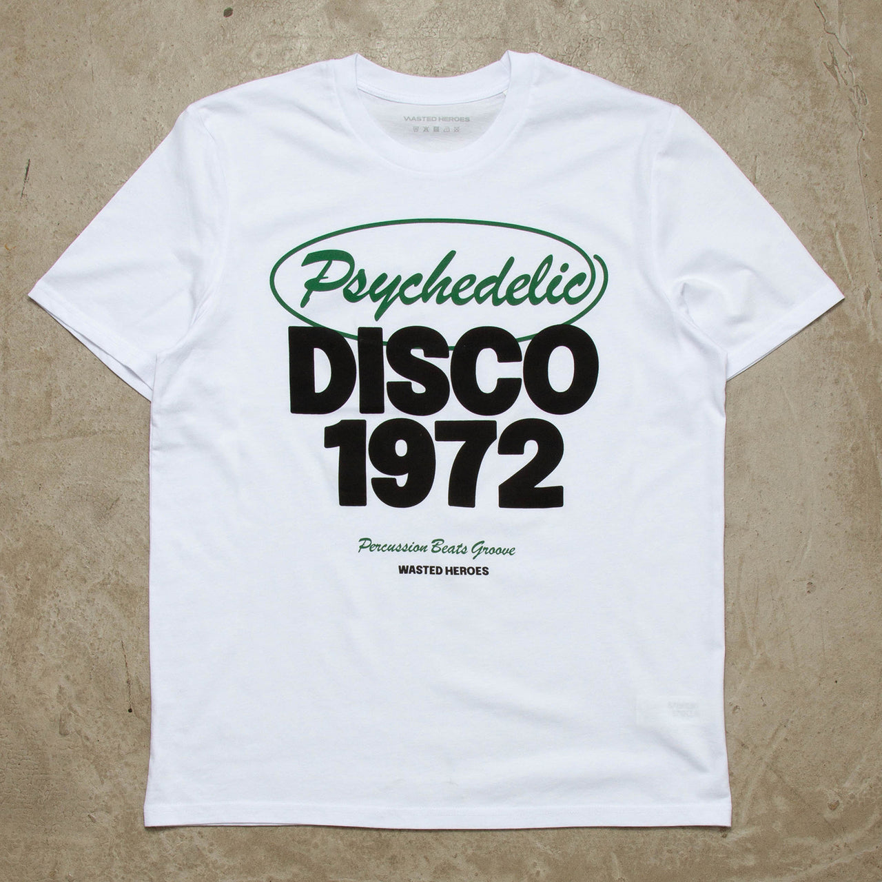 Circle Psychedelic Disco 1972 Front Print - Tshirt -White