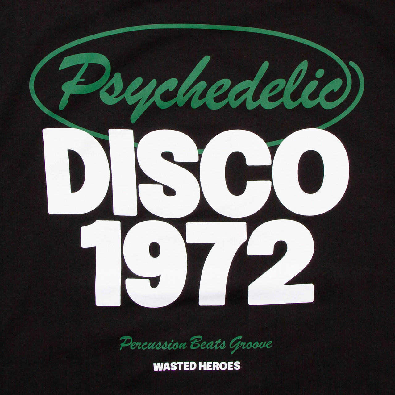 Circle Psychedelic Disco 1972 Back Print - Tshirt - Black