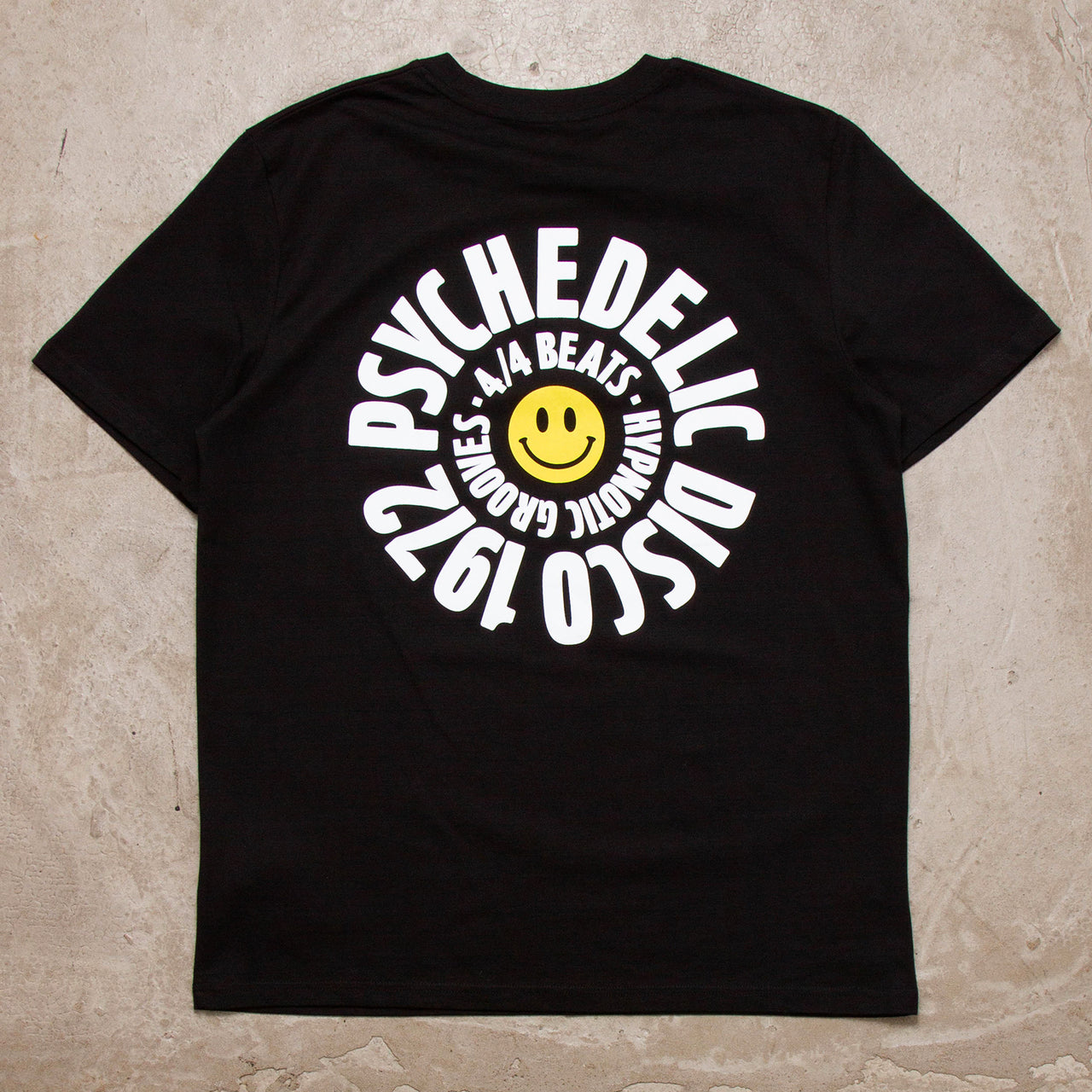 Smiler Psychedelic Disco 1972 Back Print - Tshirt - Black