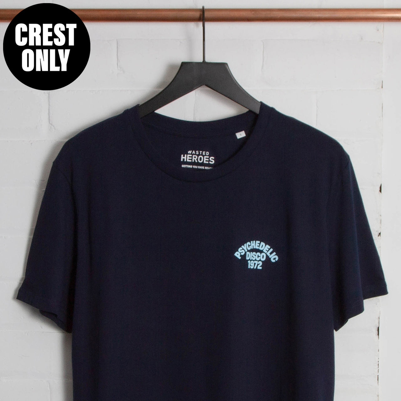 Crest 1972 Psychedelic Disco - Tshirt - French Navy