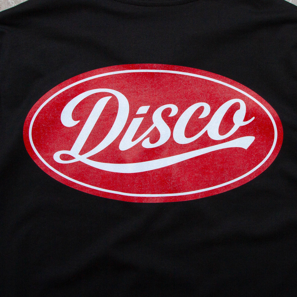 Varsity Disco Front Print - Tshirt - Black