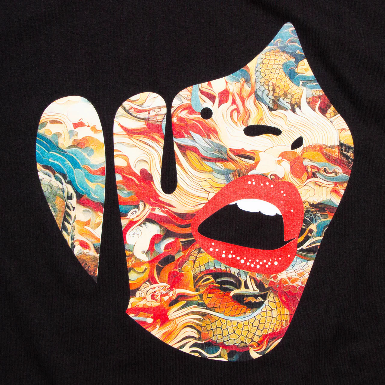 Droplet Face 011 - Tank Tshirt - Black