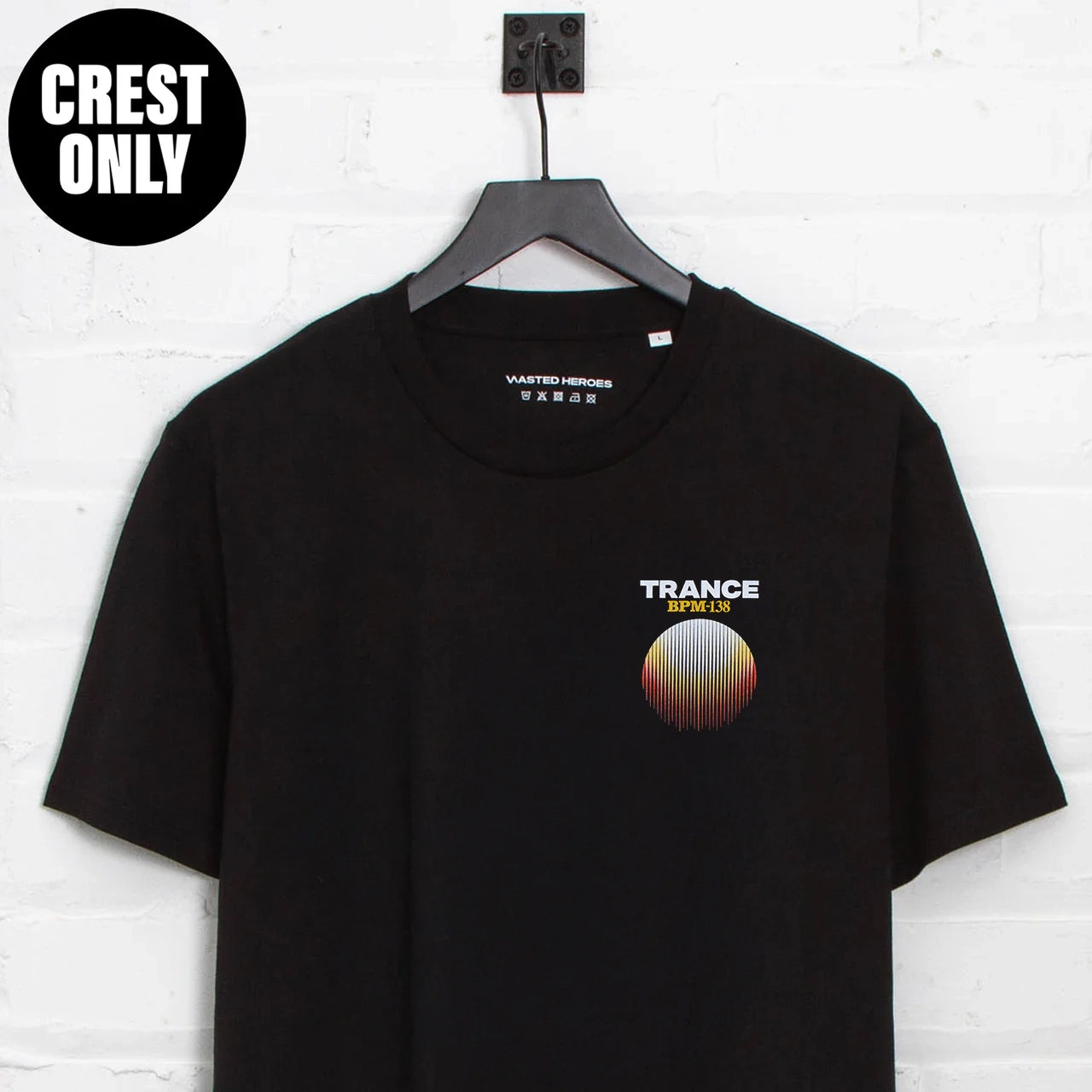 Crest BPM Trance Back Print - Tshirt - Black