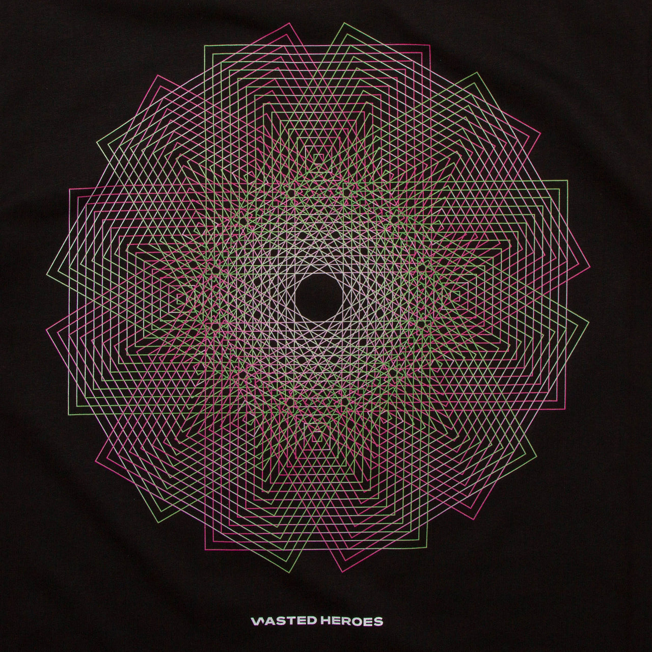 005 Geometric Back Print - Tshirt - Black