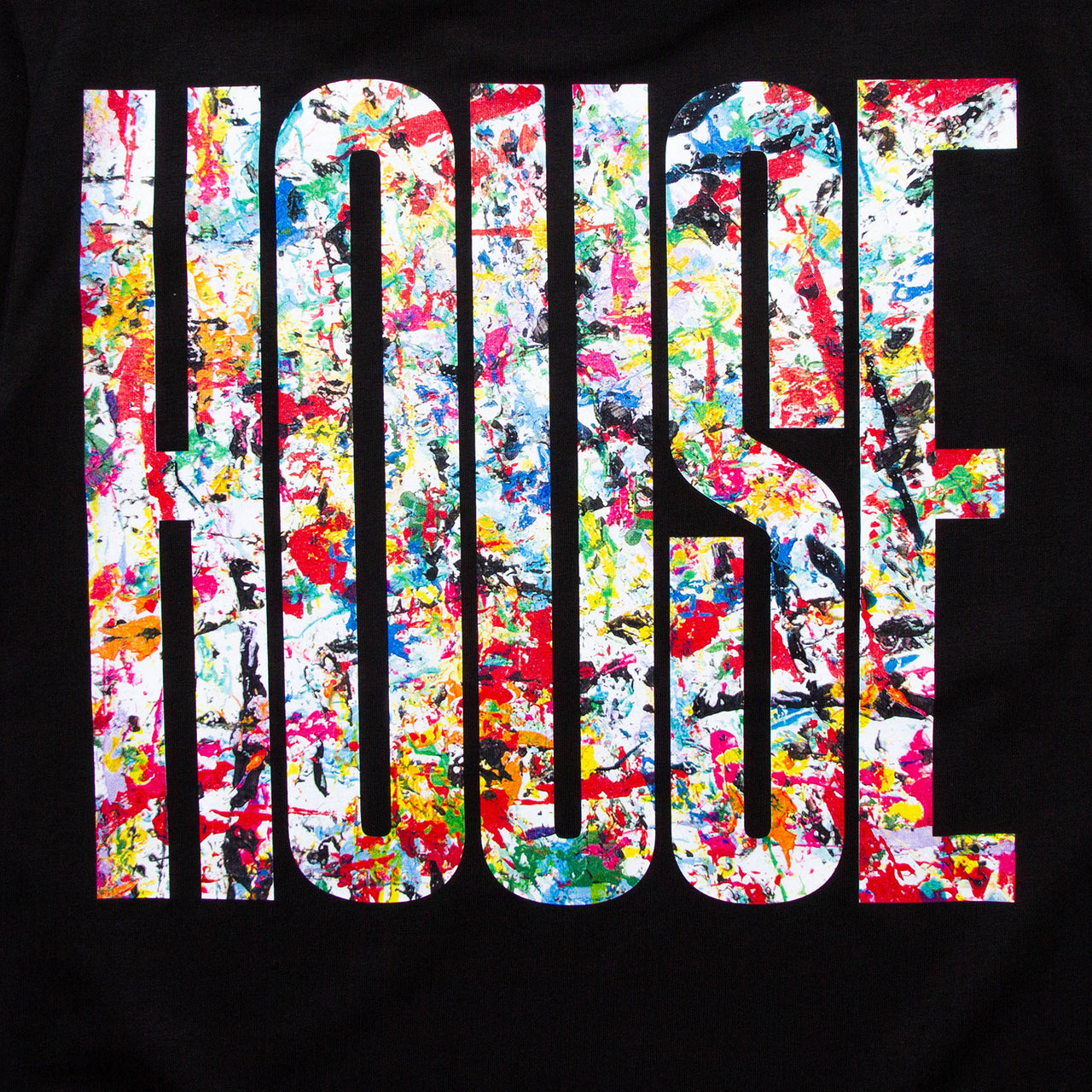 Adams Art Higher House Front Print - Tshirt - Black