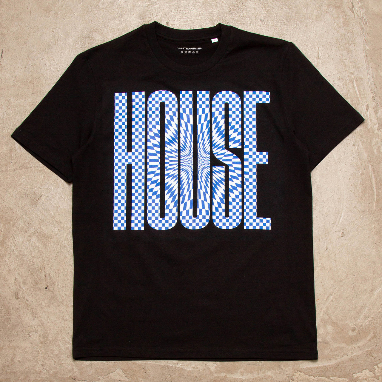 Blue Void Higher House Front Print - Tshirt - Black