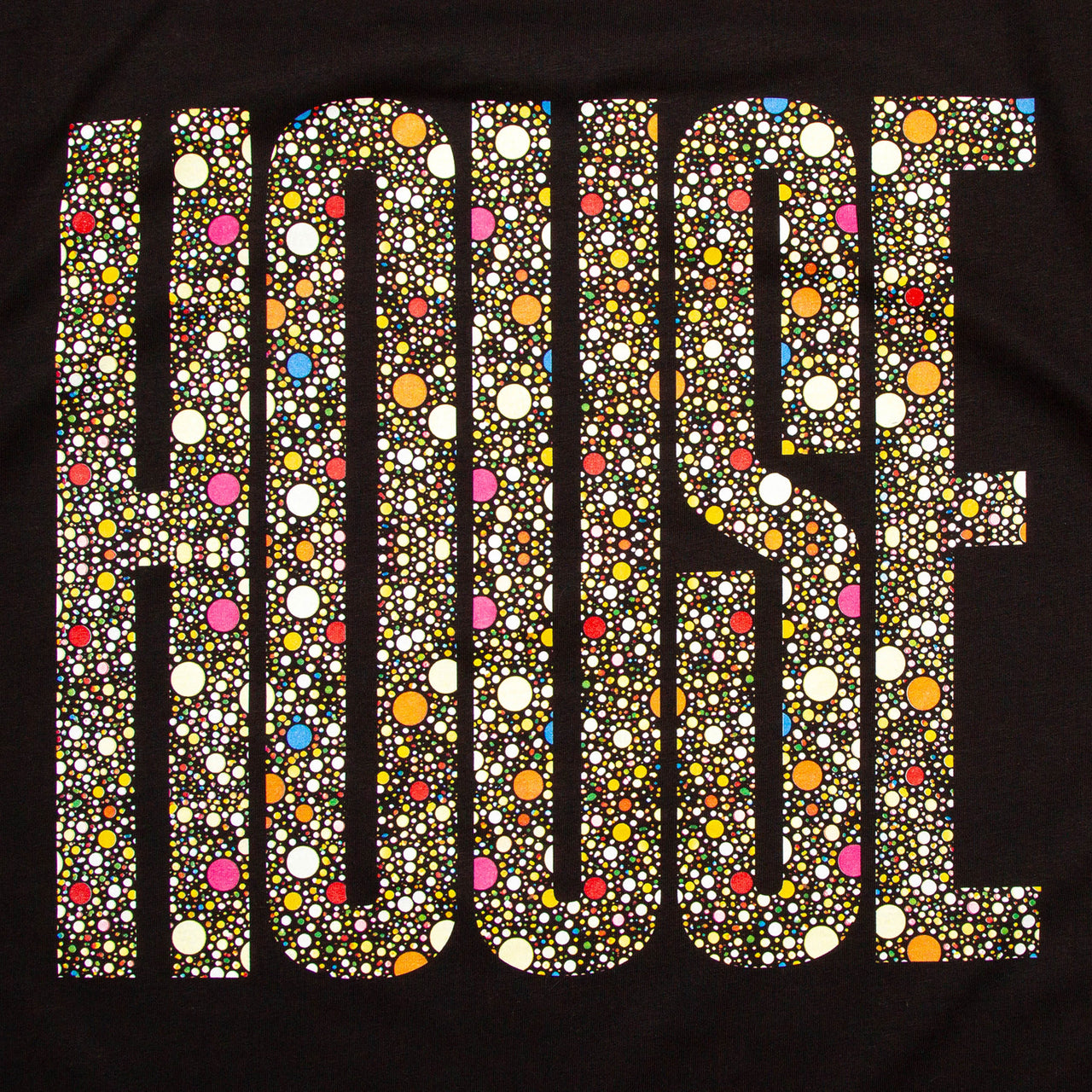 Dots Higher House Back Print - Tshirt - Black