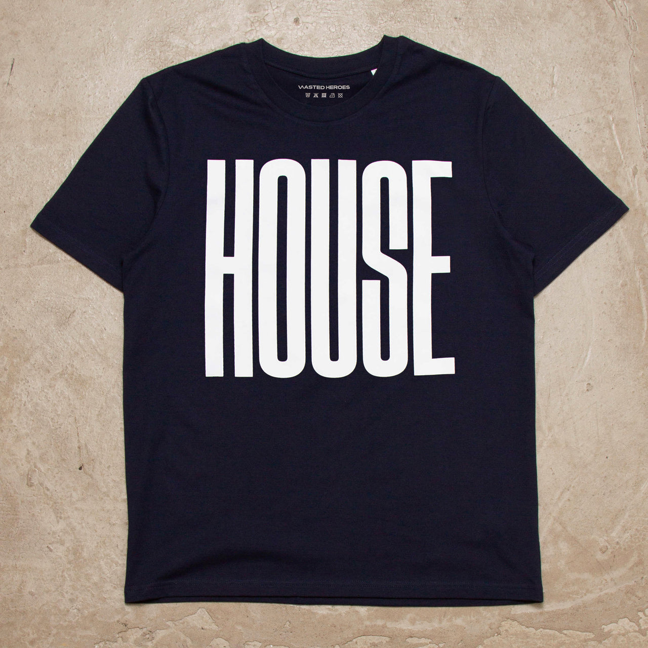 Higher House Front Print - Tshirt - Navy