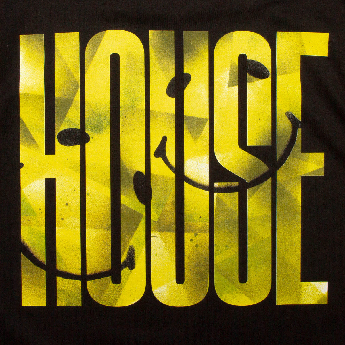 Cast Smiley Higher House Back Print - Tshirt - Black
