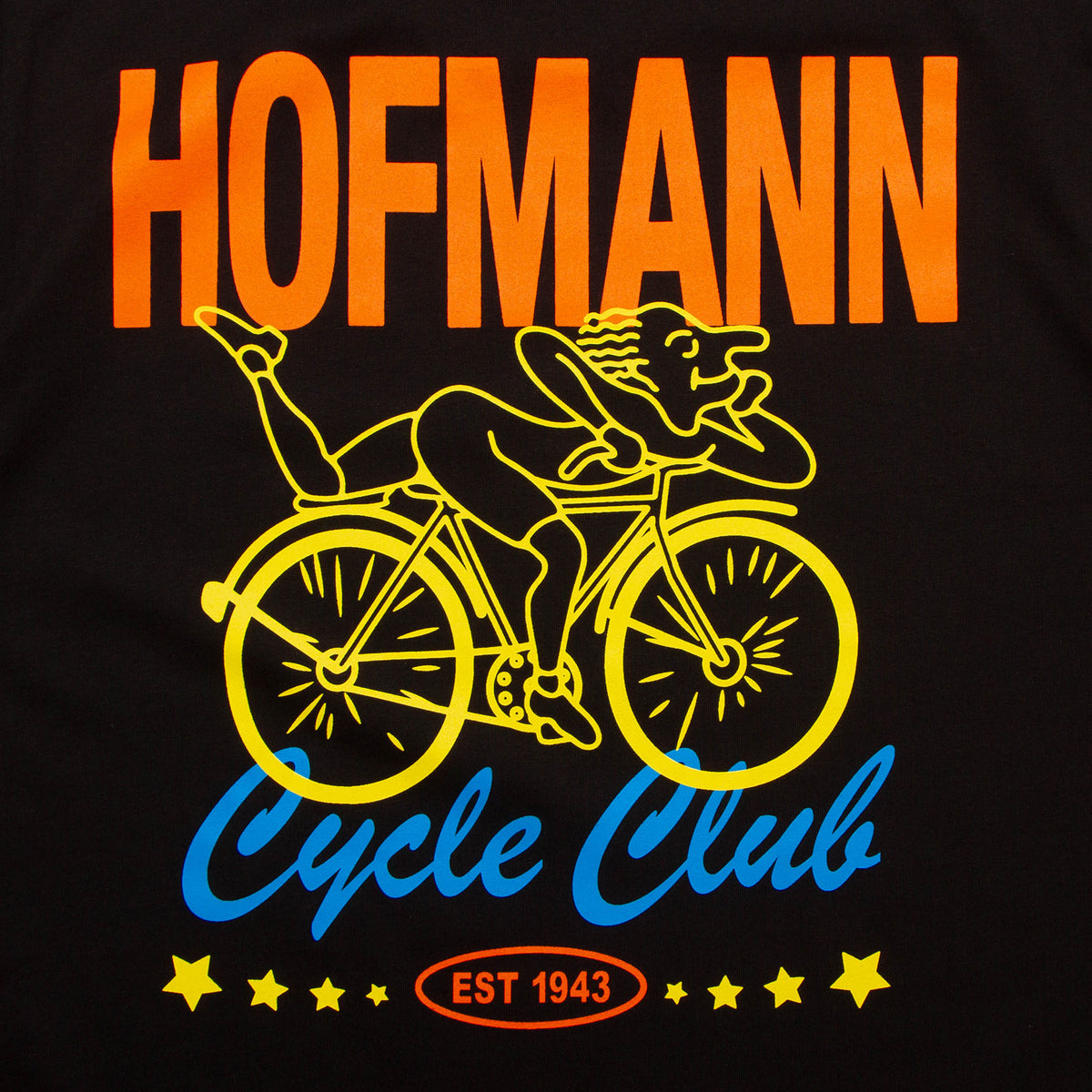 Cycle Club Hofmann Back Print - Tshirt - Black
