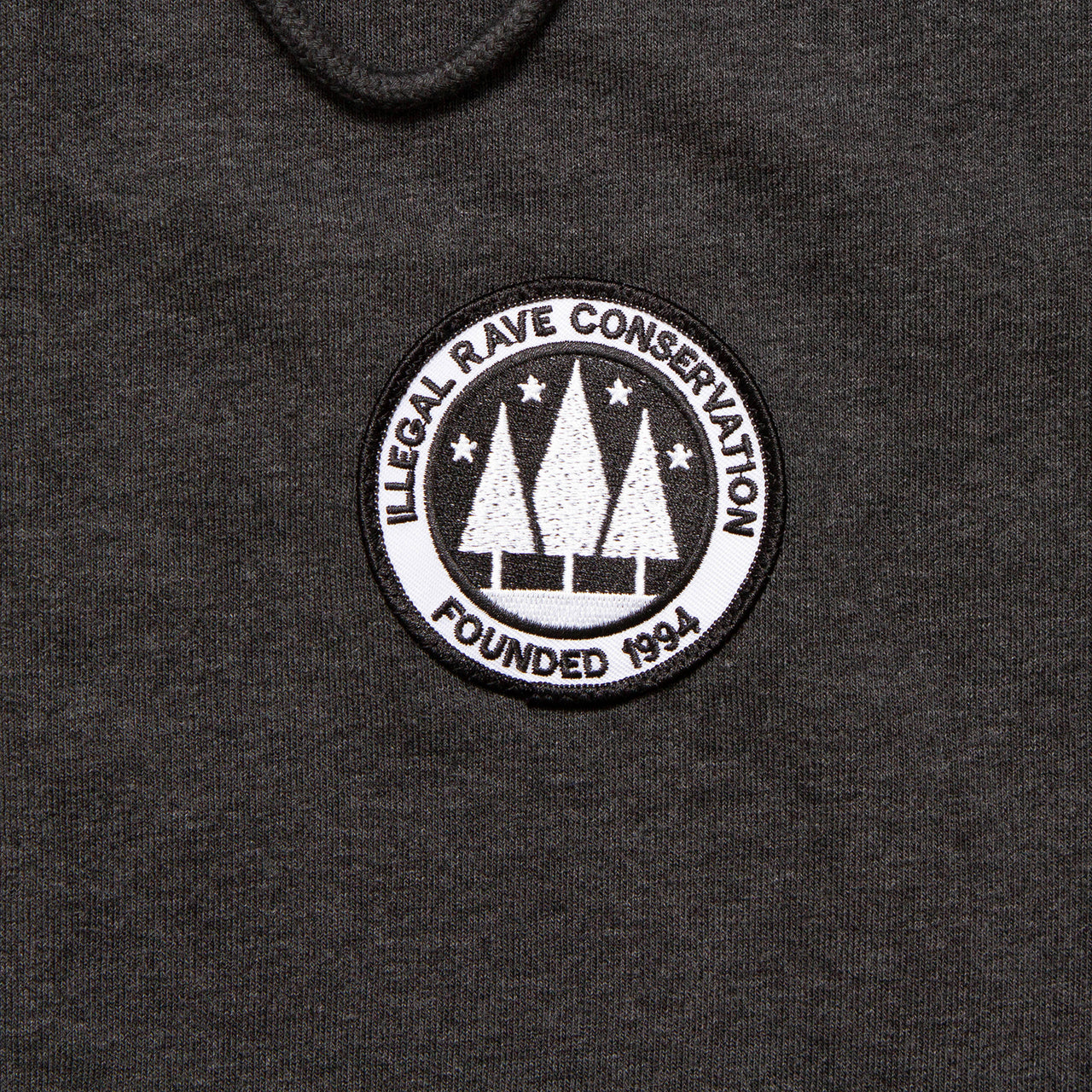 Illegal Rave Conservation Crest - Zipped Hood - Anthracite