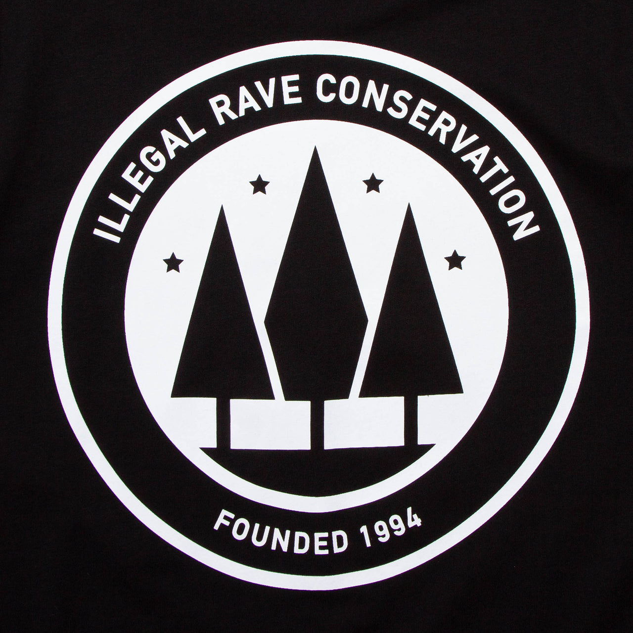 Illegal Rave Conservation Back Print - Tshirt - Black