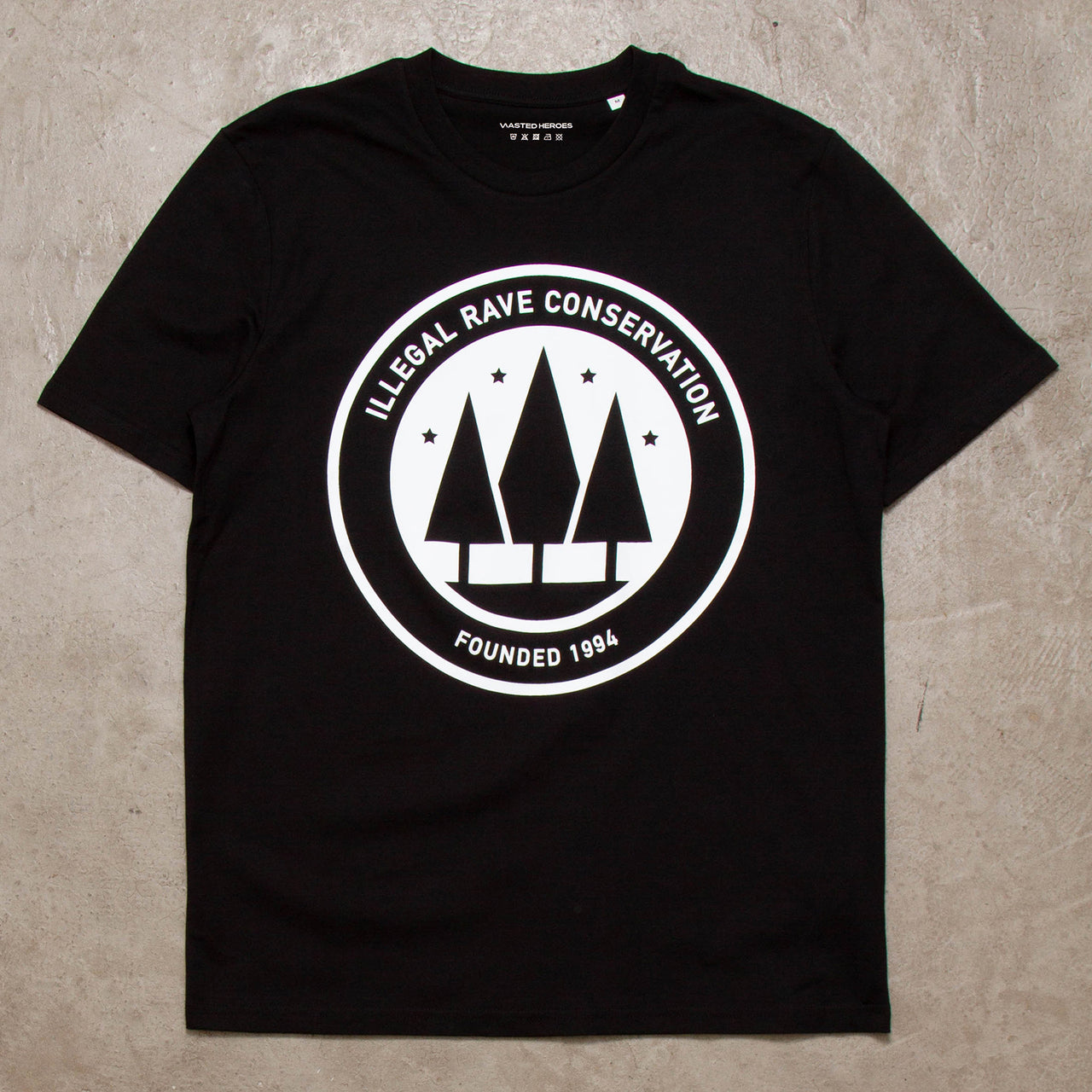 Illegal Rave Conservation Front Print - Tshirt - Black
