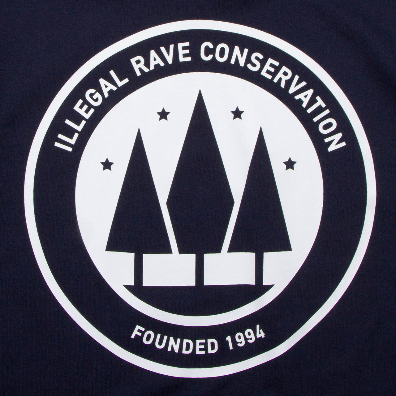 Illegal Rave Conservation Back Print - Tshirt - Navy