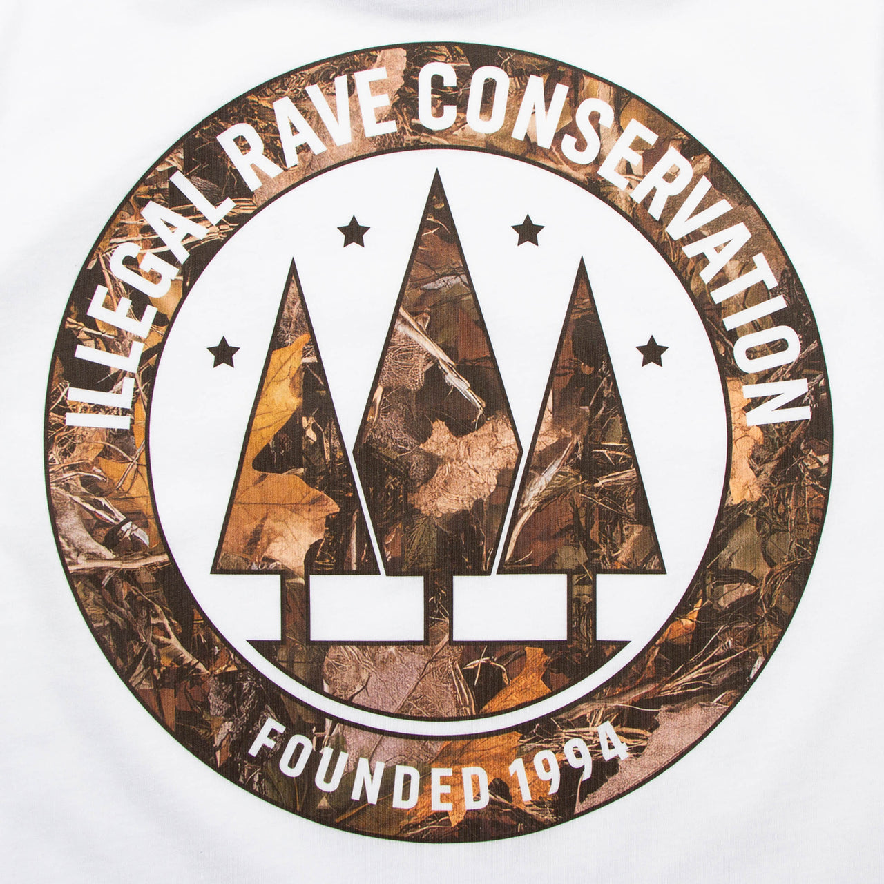 Realtree Illegal Rave Front Print - Tshirt - White