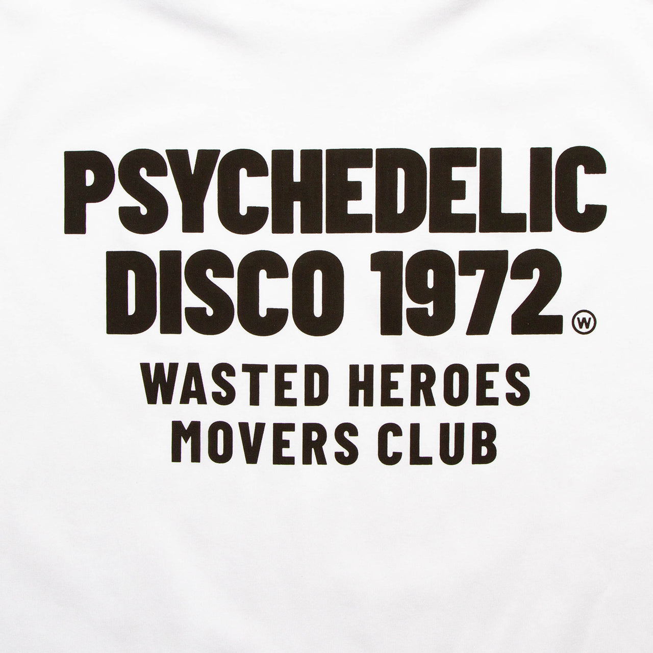 Psychedelic Disco 1972 Movers Club Front Print - Tshirt - White